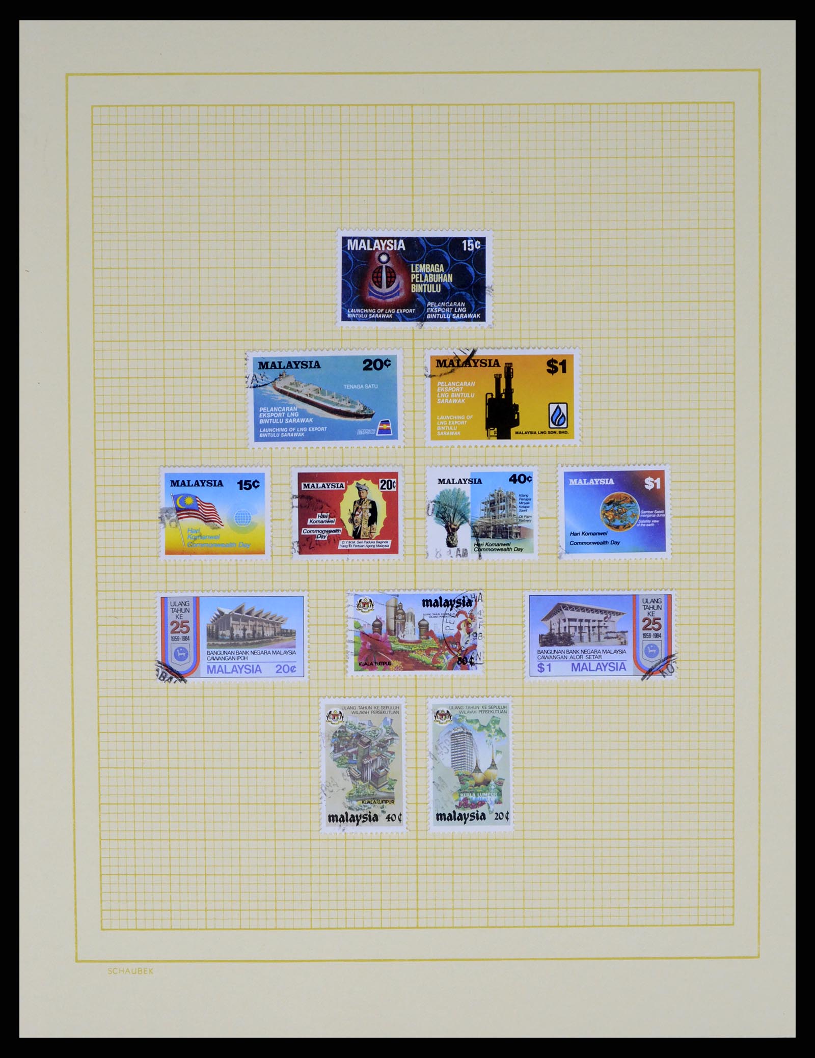 37613 043 - Postzegelverzameling 37613 Maleisië 1957-1999.