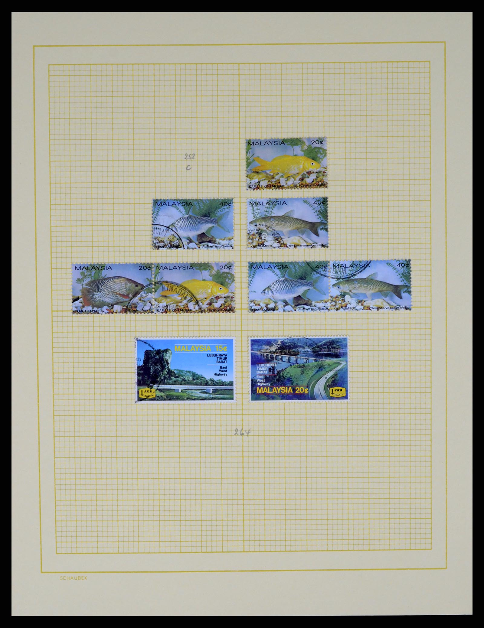 37613 044 - Postzegelverzameling 37613 Maleisië 1957-1999.