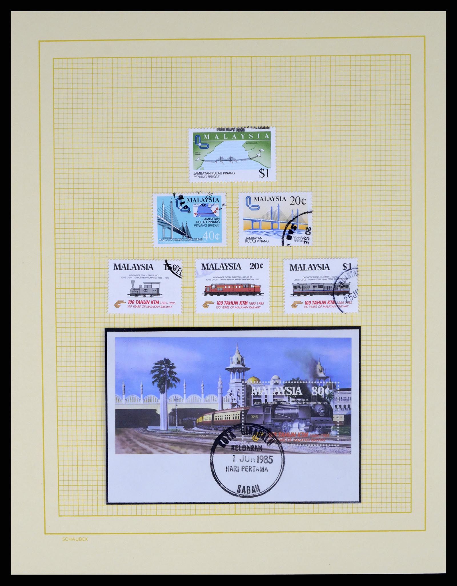 37613 050 - Stamp collection 37613 Malaysia 1957-1999.