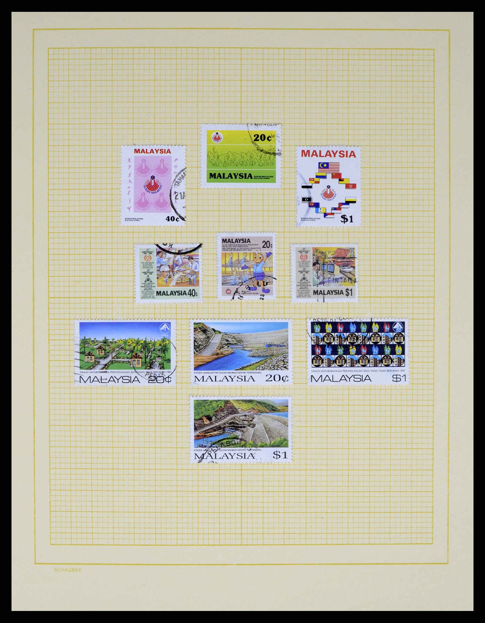 37613 054 - Postzegelverzameling 37613 Maleisië 1957-1999.