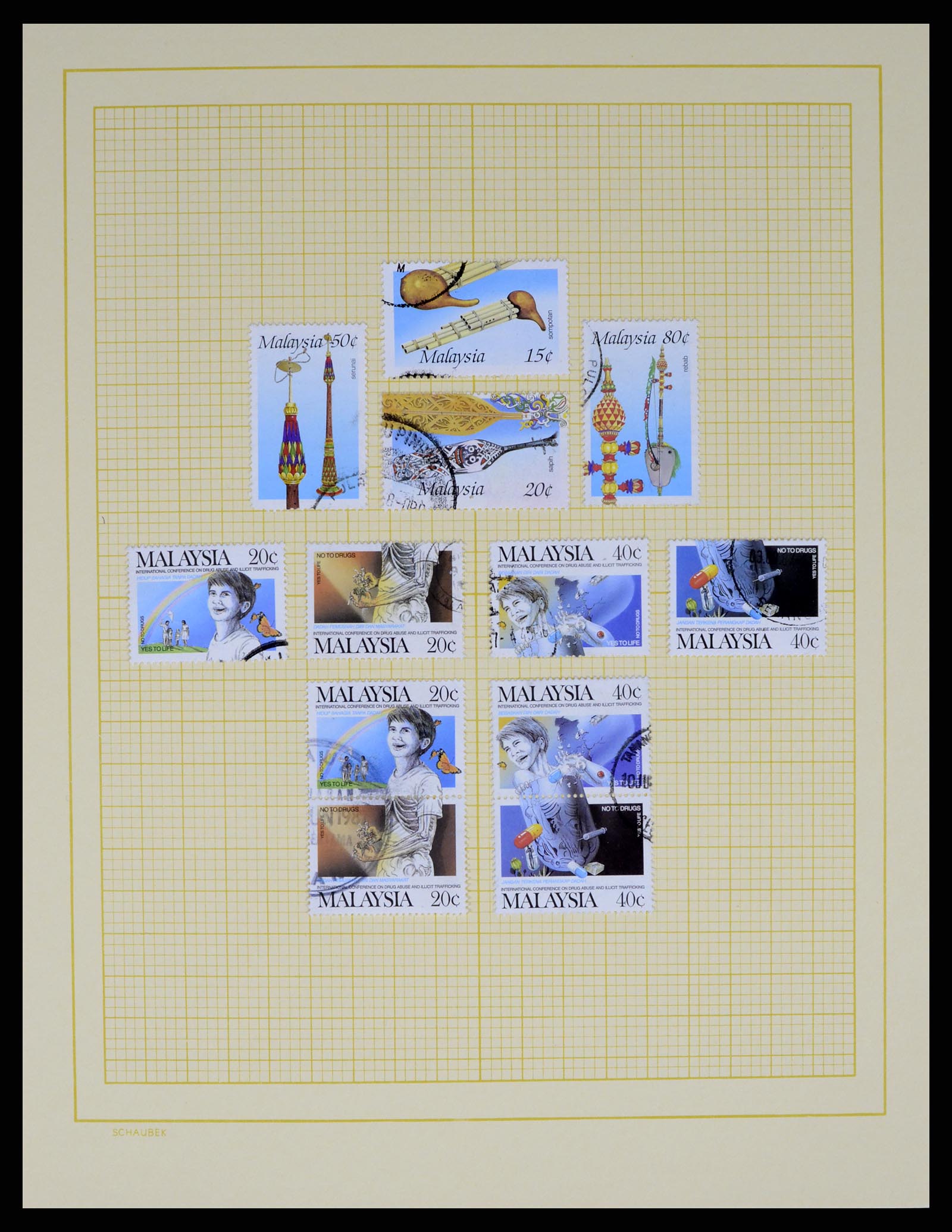 37613 055 - Postzegelverzameling 37613 Maleisië 1957-1999.