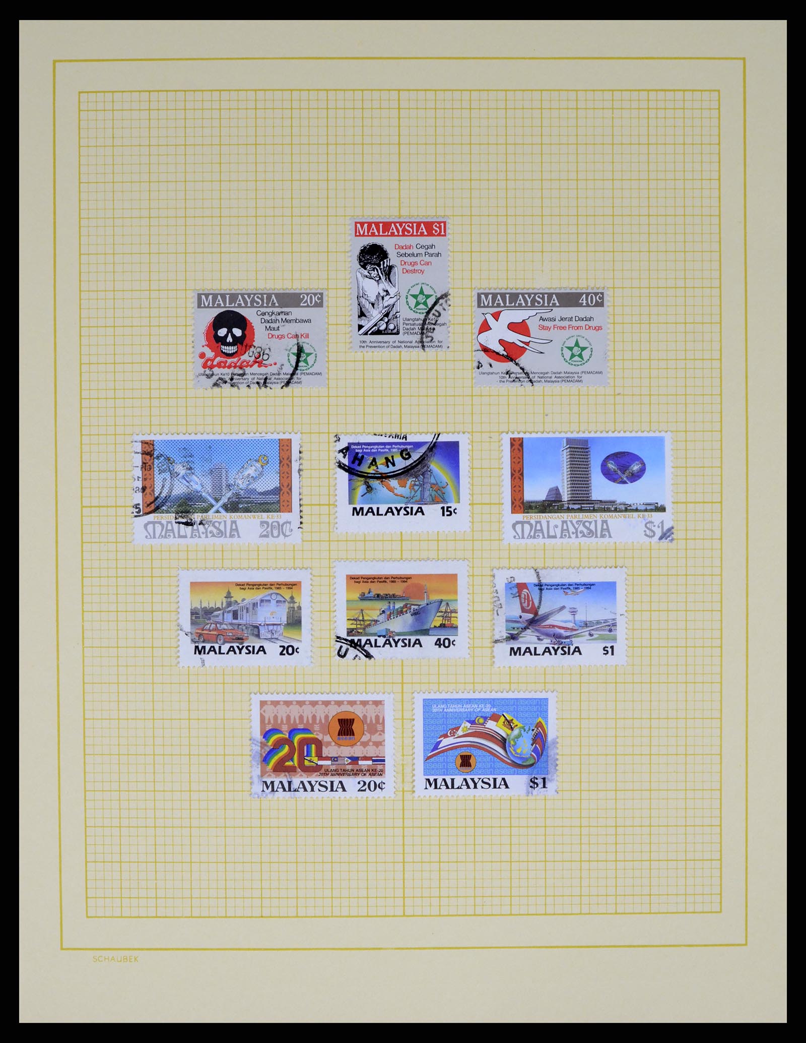 37613 056 - Postzegelverzameling 37613 Maleisië 1957-1999.