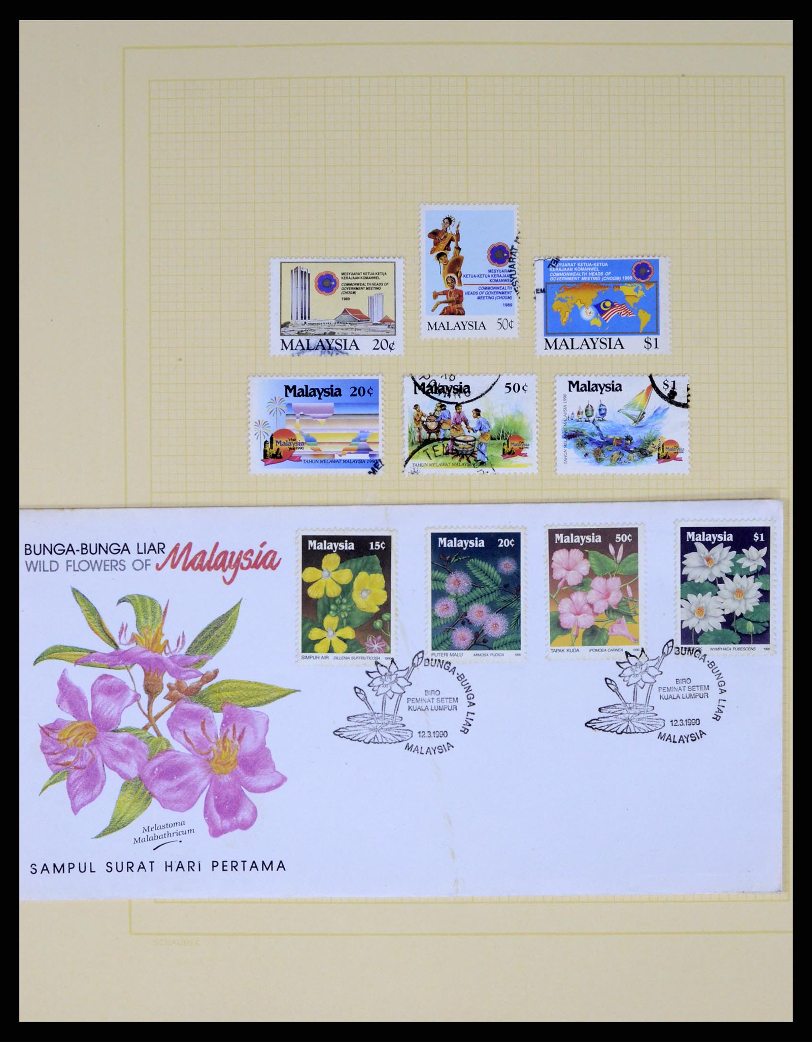 37613 062 - Postzegelverzameling 37613 Maleisië 1957-1999.
