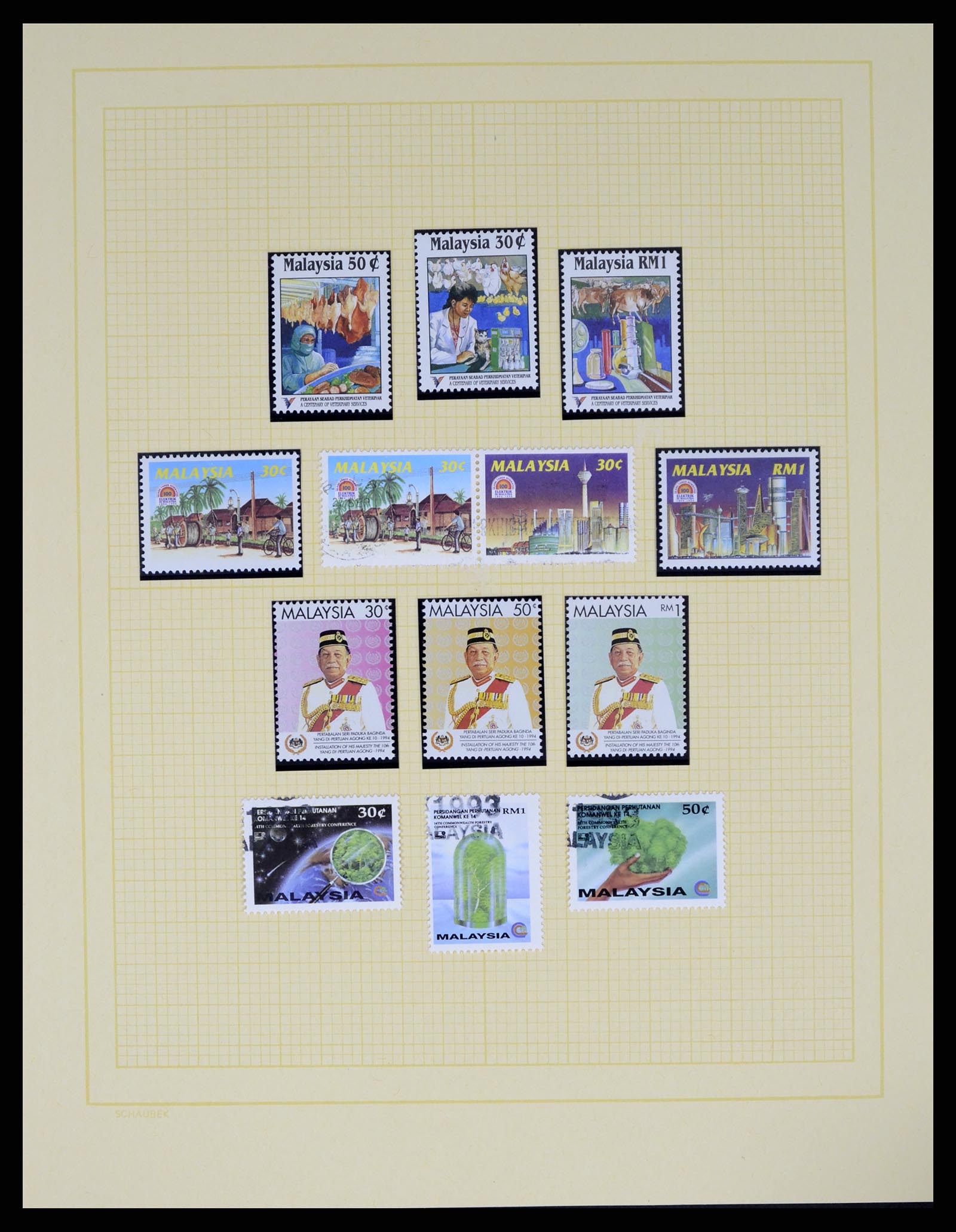 37613 073 - Postzegelverzameling 37613 Maleisië 1957-1999.