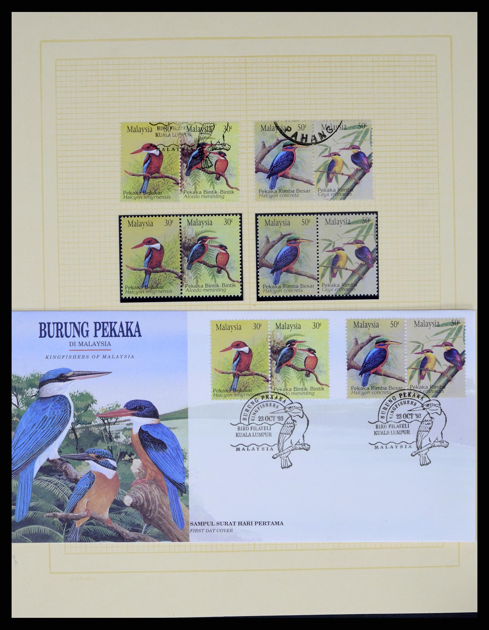 37613 074 - Postzegelverzameling 37613 Maleisië 1957-1999.