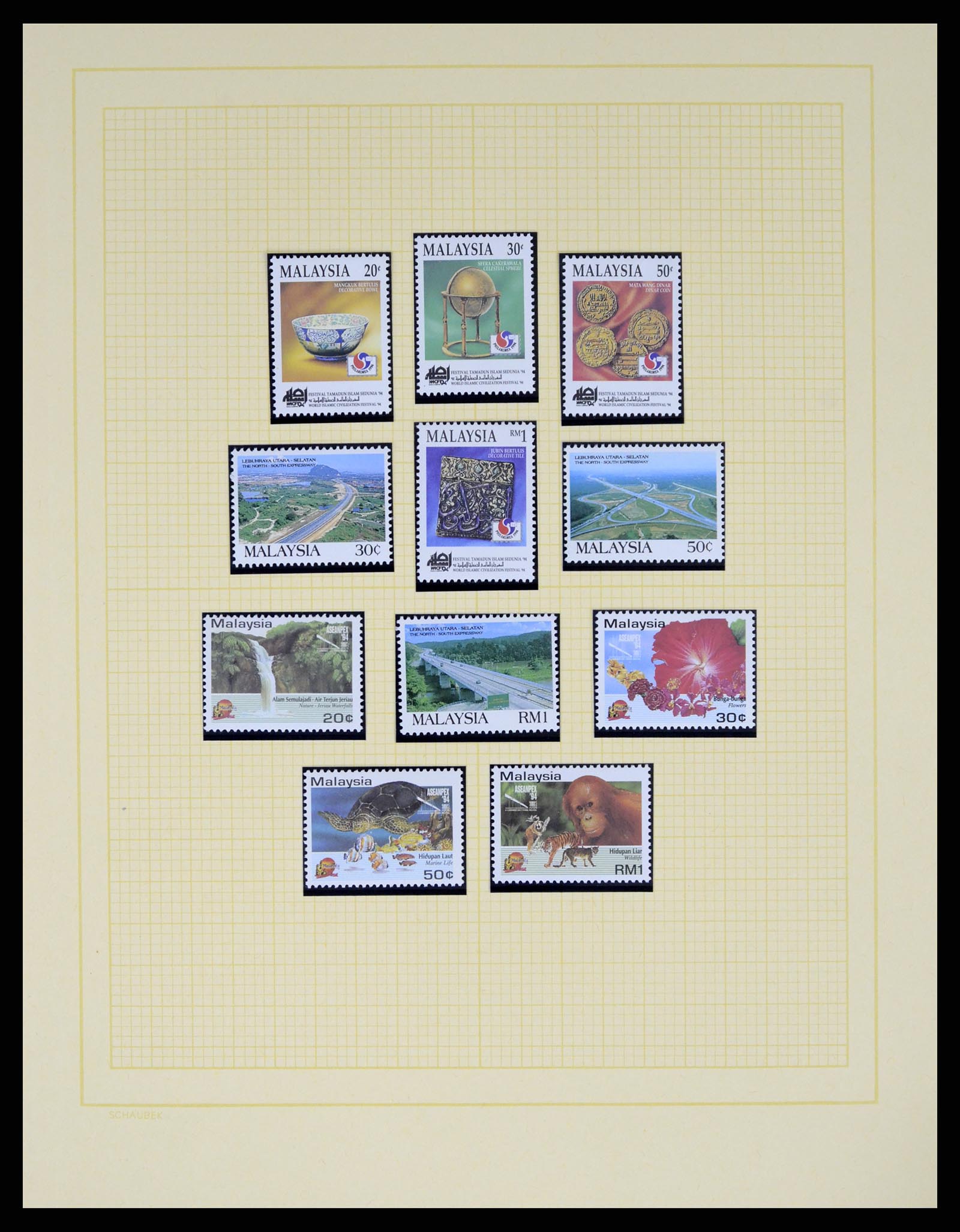 37613 078 - Postzegelverzameling 37613 Maleisië 1957-1999.