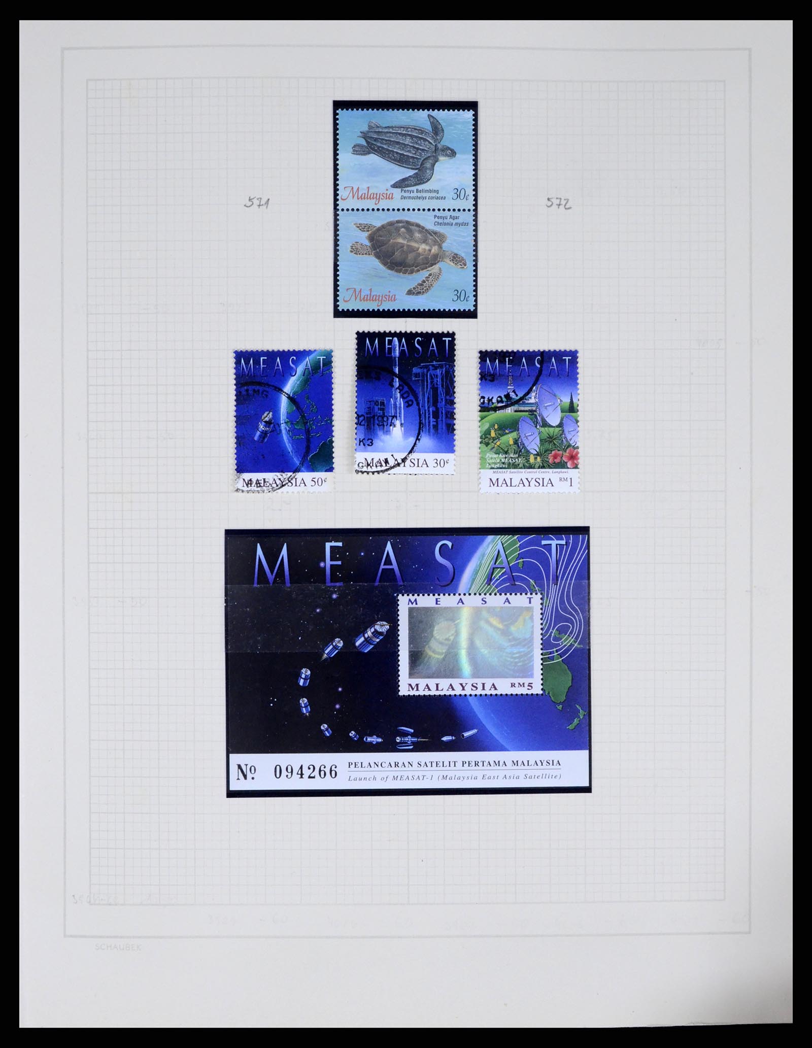 37613 084 - Postzegelverzameling 37613 Maleisië 1957-1999.