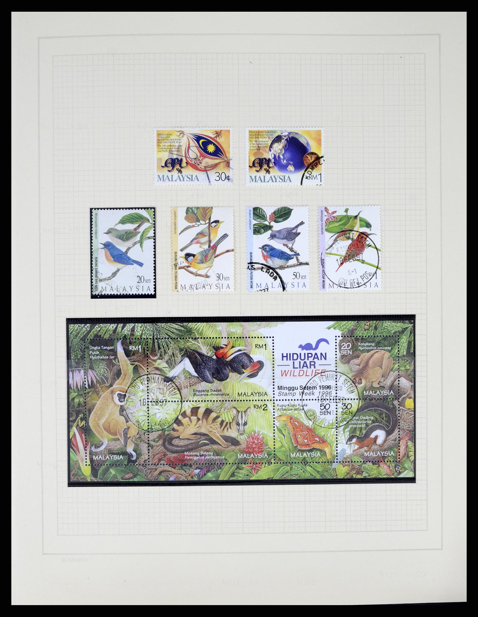 37613 091 - Postzegelverzameling 37613 Maleisië 1957-1999.