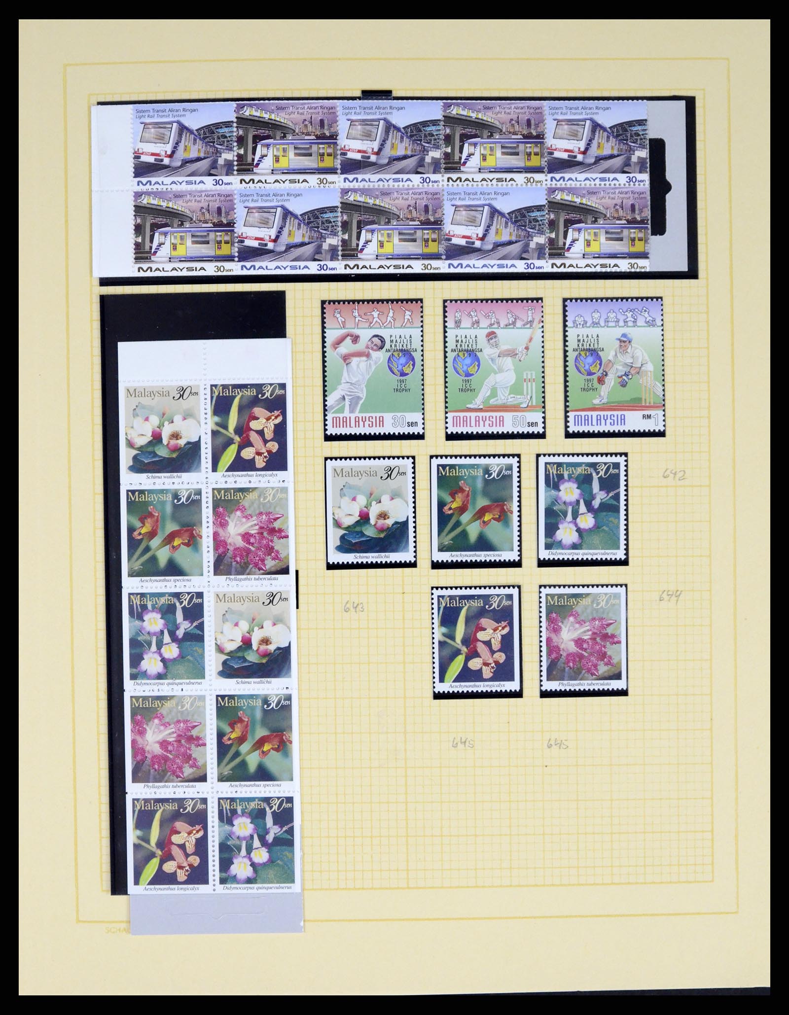 37613 093 - Postzegelverzameling 37613 Maleisië 1957-1999.