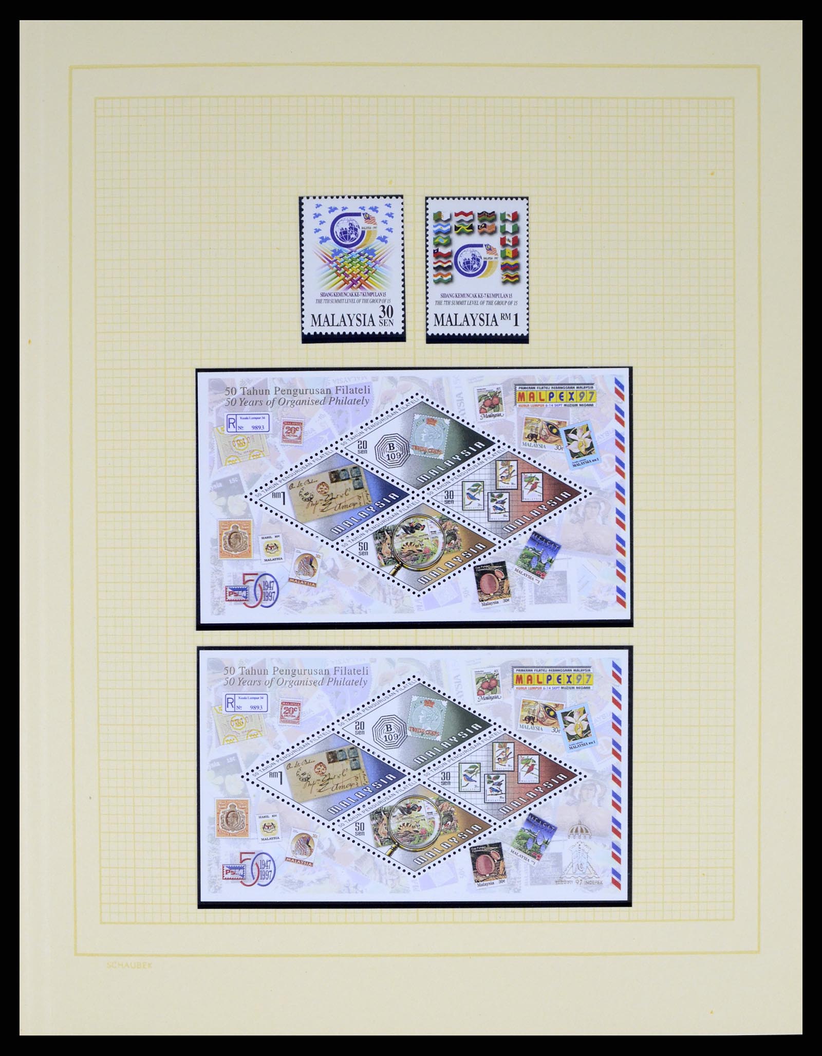 37613 097 - Postzegelverzameling 37613 Maleisië 1957-1999.