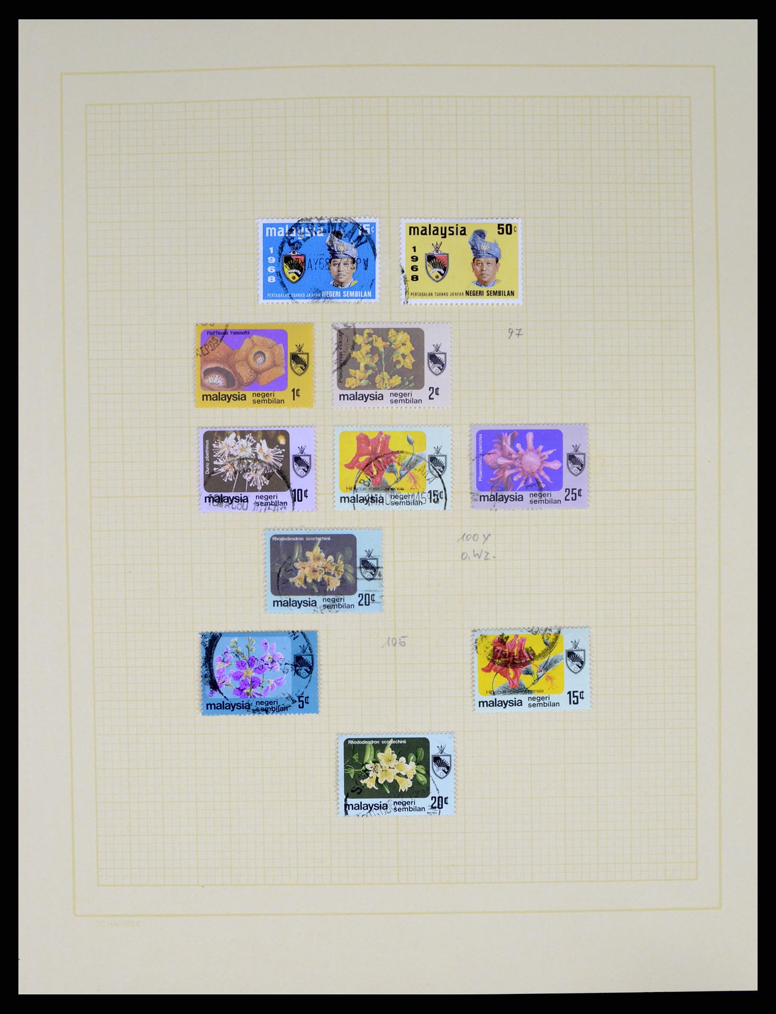 37613 133 - Postzegelverzameling 37613 Maleisië 1957-1999.