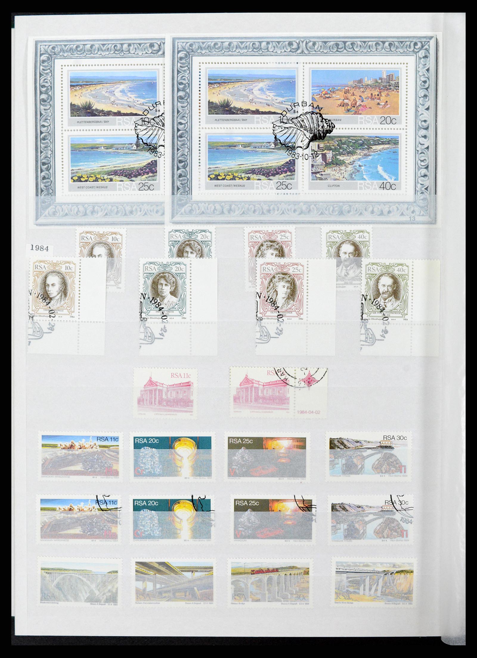 37616 014 - Postzegelverzameling 37616 Zuid Afrika en gebieden 1860-2002.
