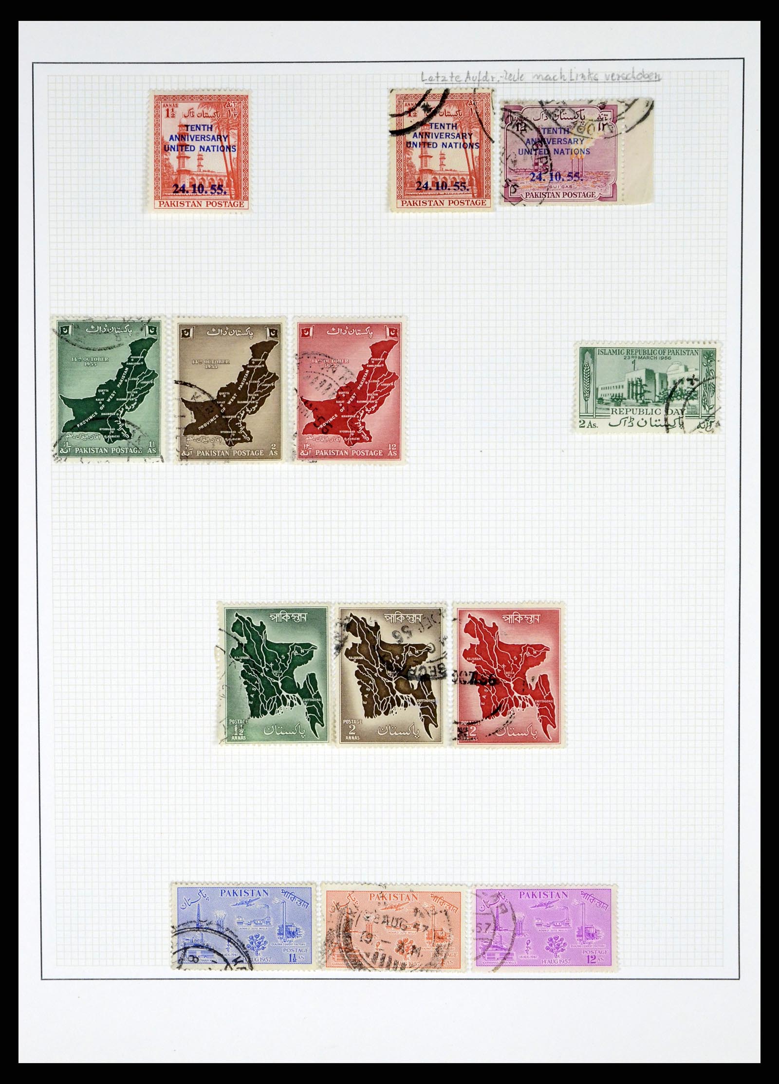 37619 011 - Postzegelverzameling 37619 Pakistan/Bangladesh 1947-2000.