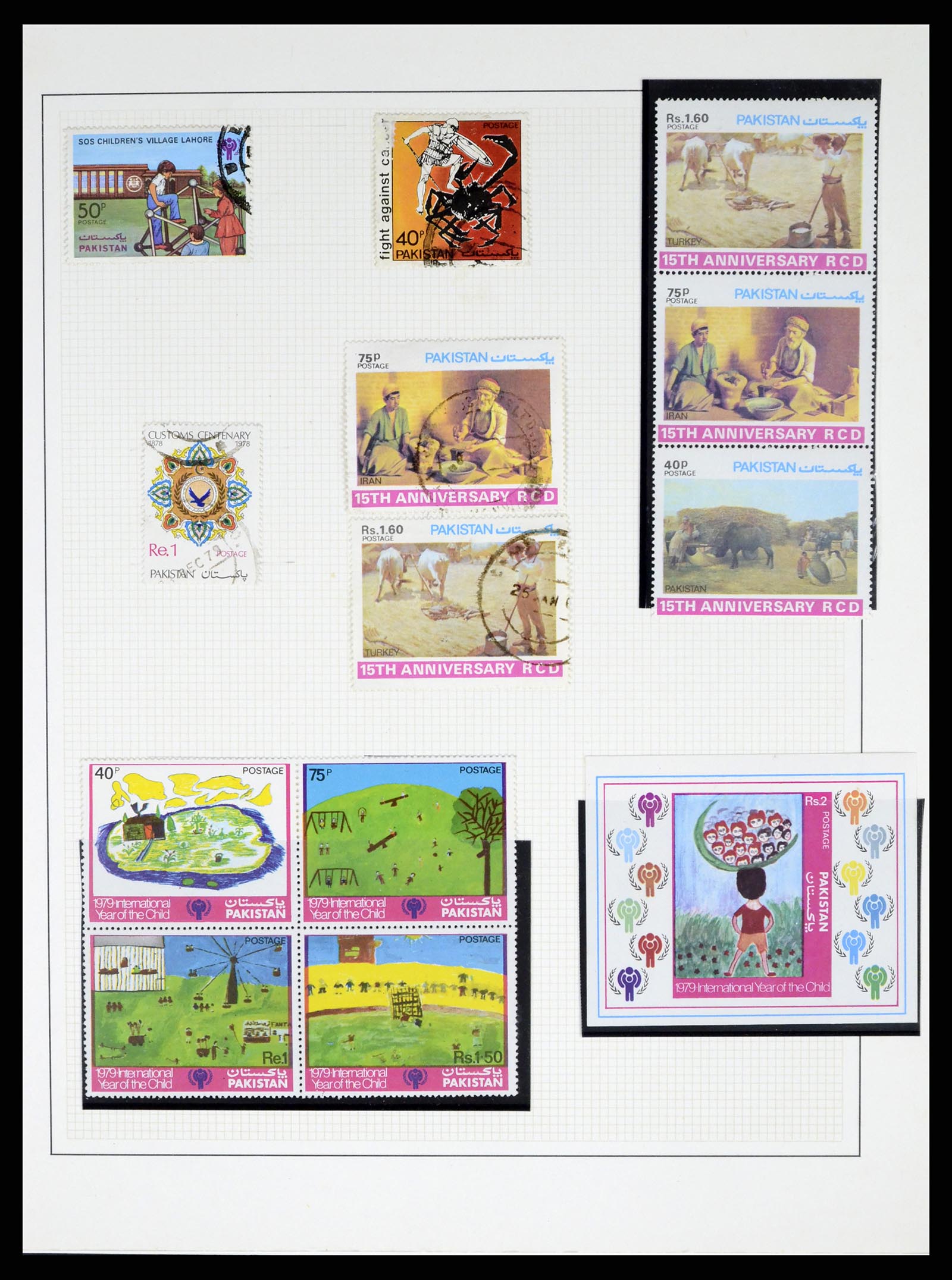 37619 048 - Postzegelverzameling 37619 Pakistan/Bangladesh 1947-2000.