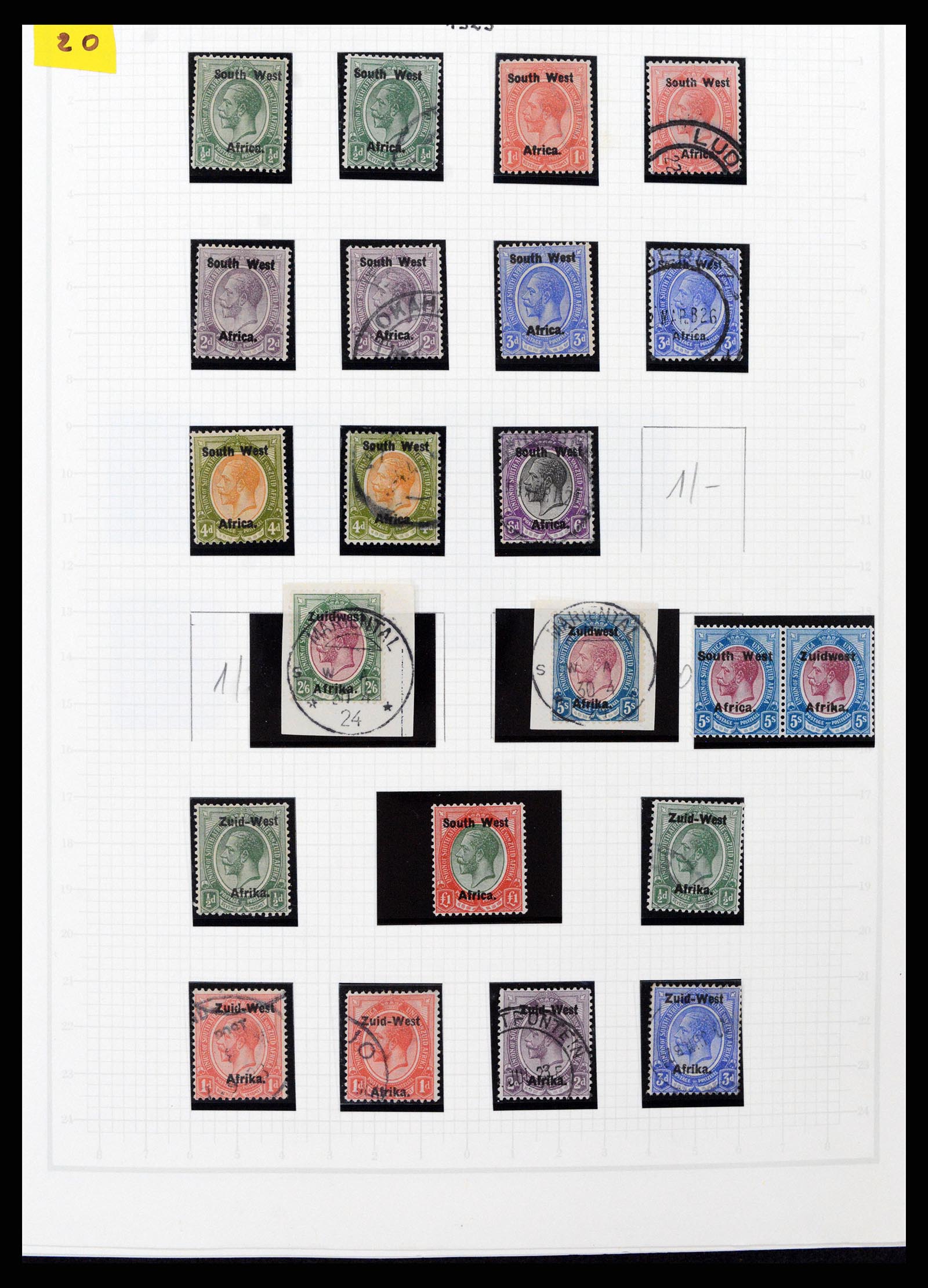 37620 001 - Postzegelverzameling 37620 Zuid West Afrika 1923-1990.