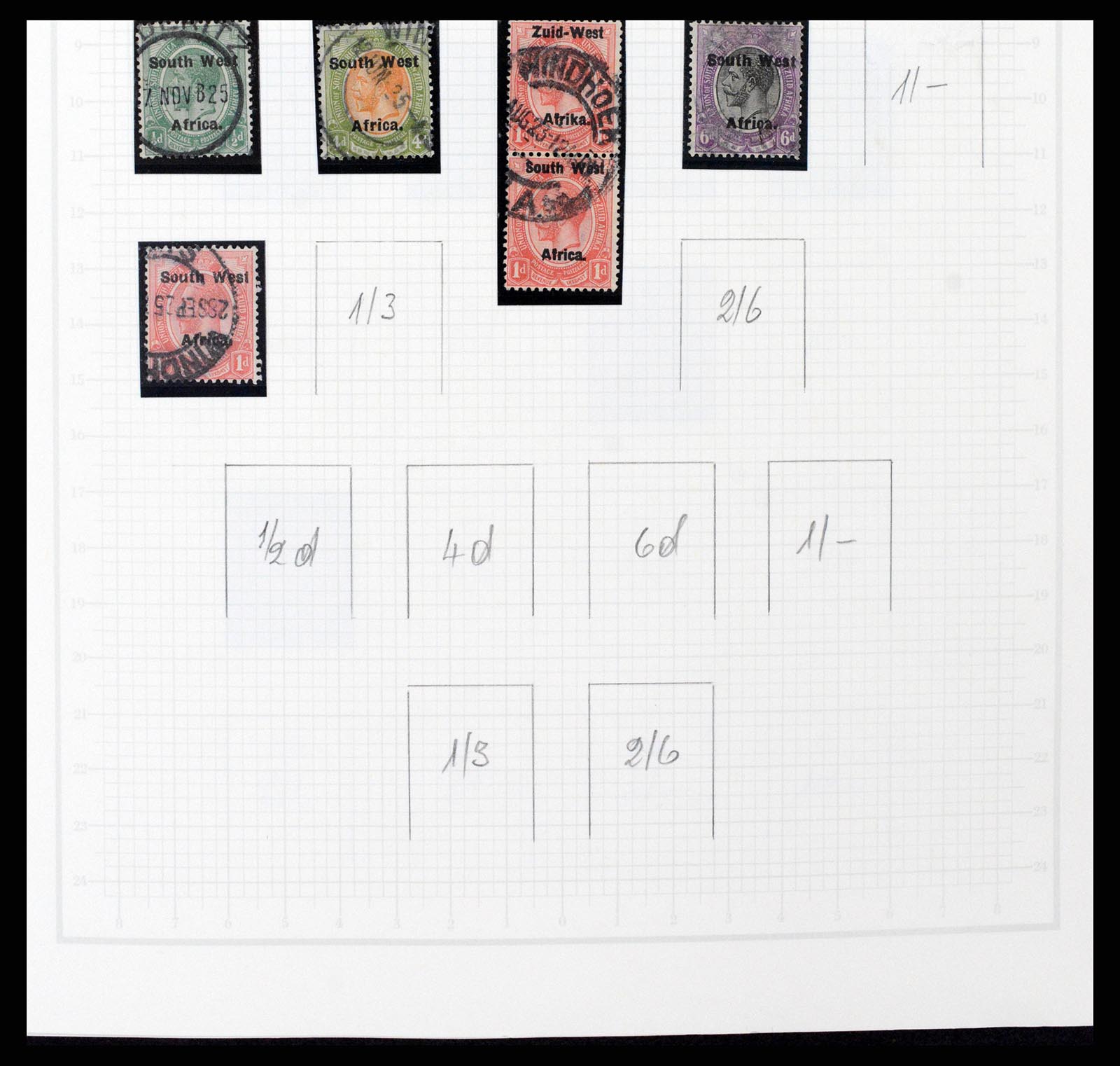 37620 002 - Postzegelverzameling 37620 Zuid West Afrika 1923-1990.