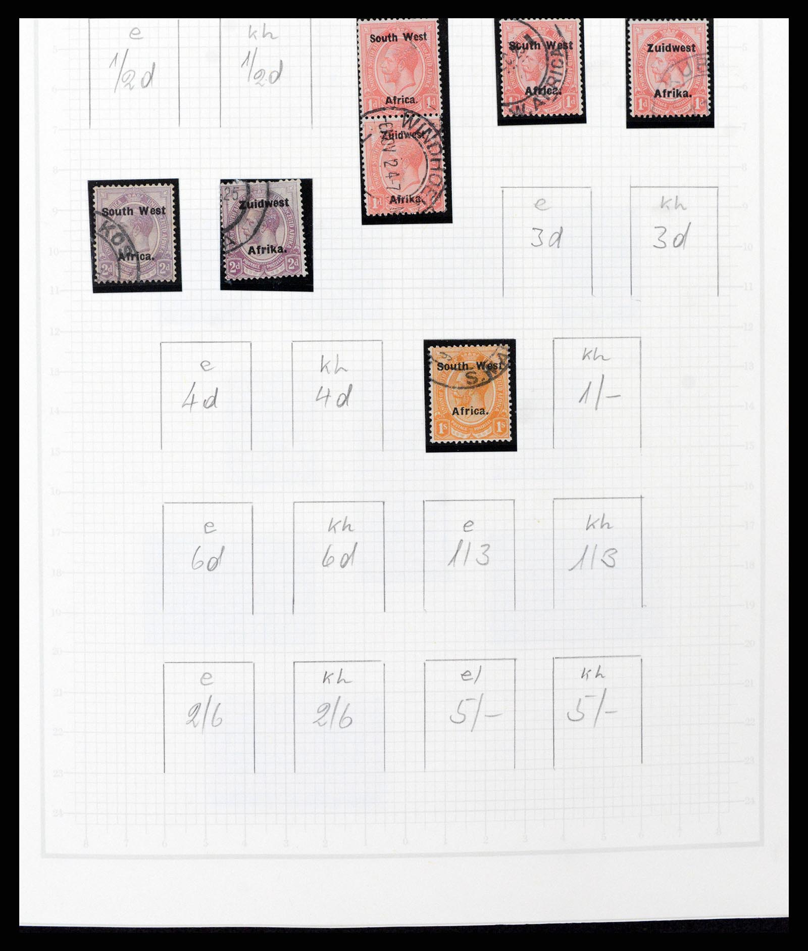 37620 004 - Postzegelverzameling 37620 Zuid West Afrika 1923-1990.