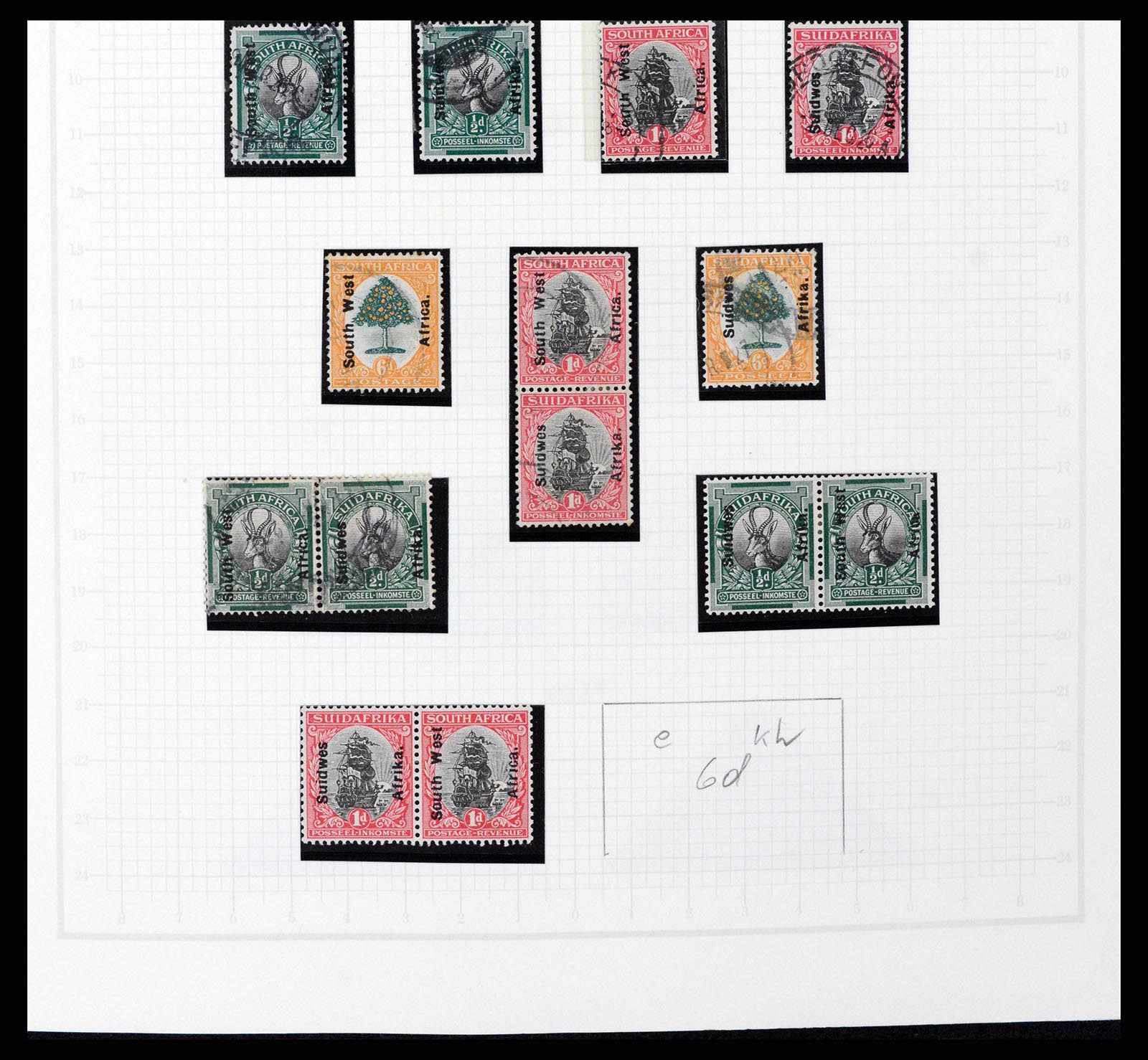37620 005 - Postzegelverzameling 37620 Zuid West Afrika 1923-1990.