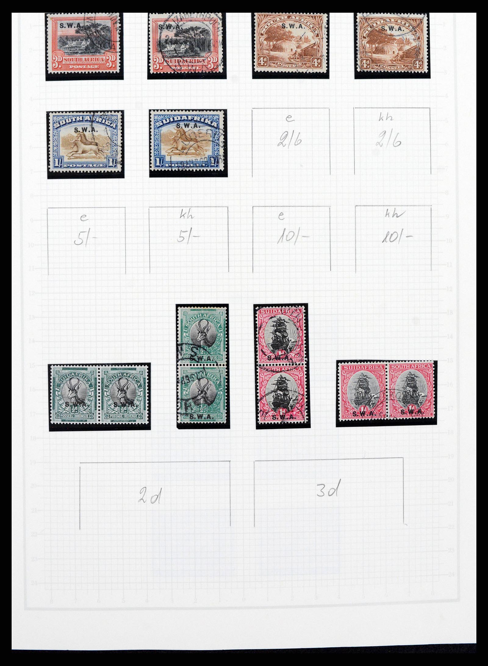 37620 009 - Postzegelverzameling 37620 Zuid West Afrika 1923-1990.
