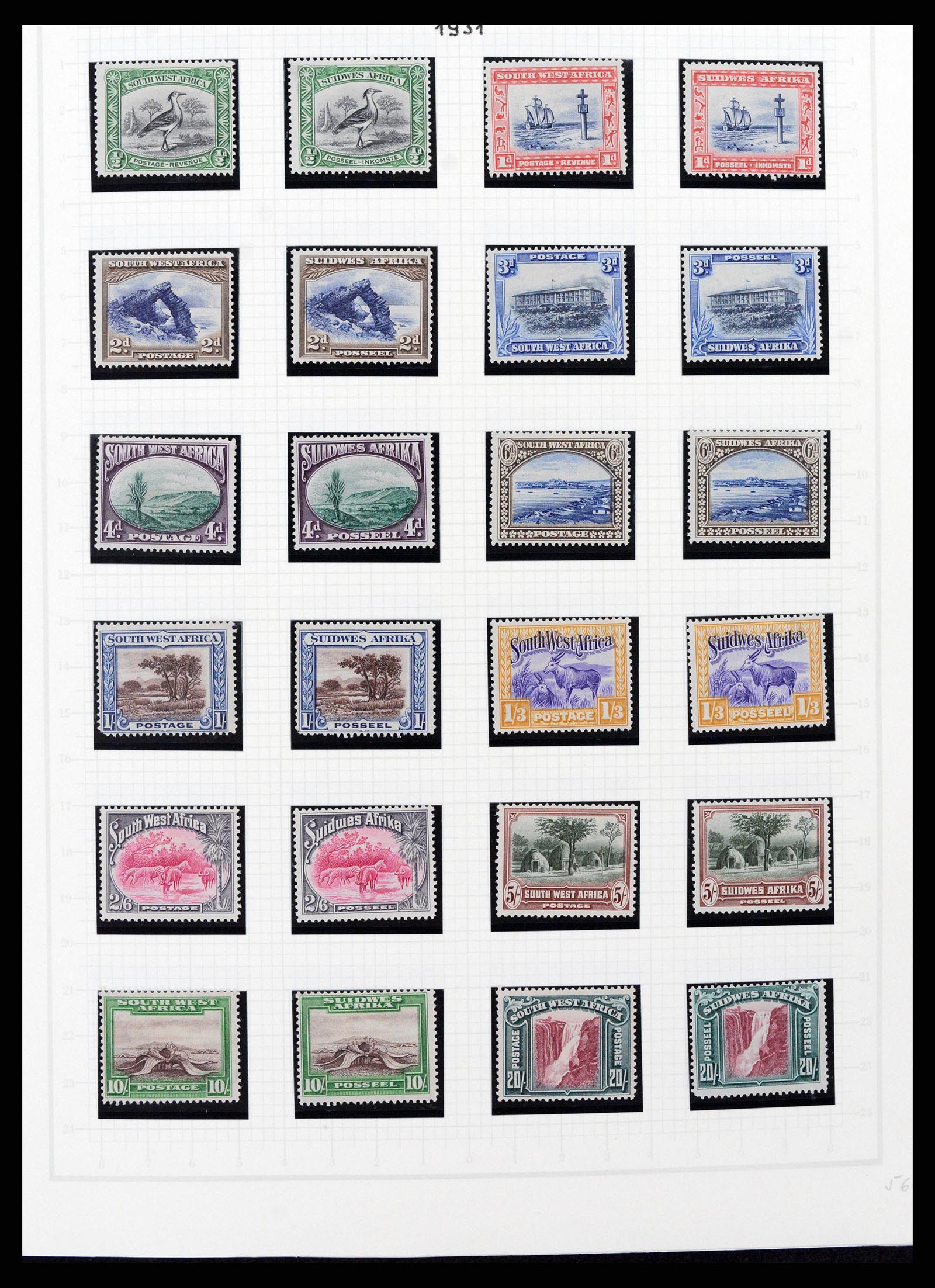 37620 011 - Postzegelverzameling 37620 Zuid West Afrika 1923-1990.