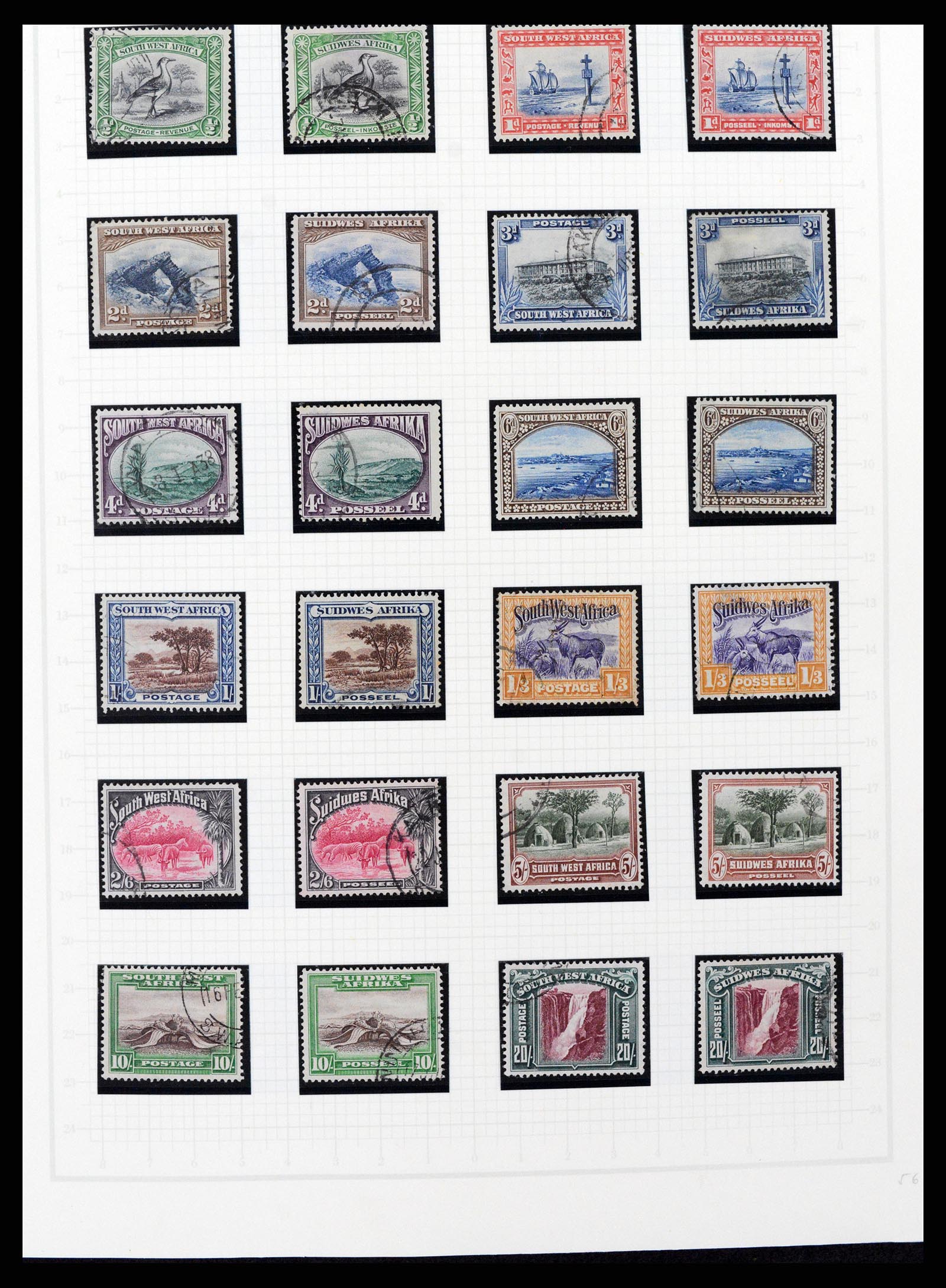 37620 012 - Postzegelverzameling 37620 Zuid West Afrika 1923-1990.