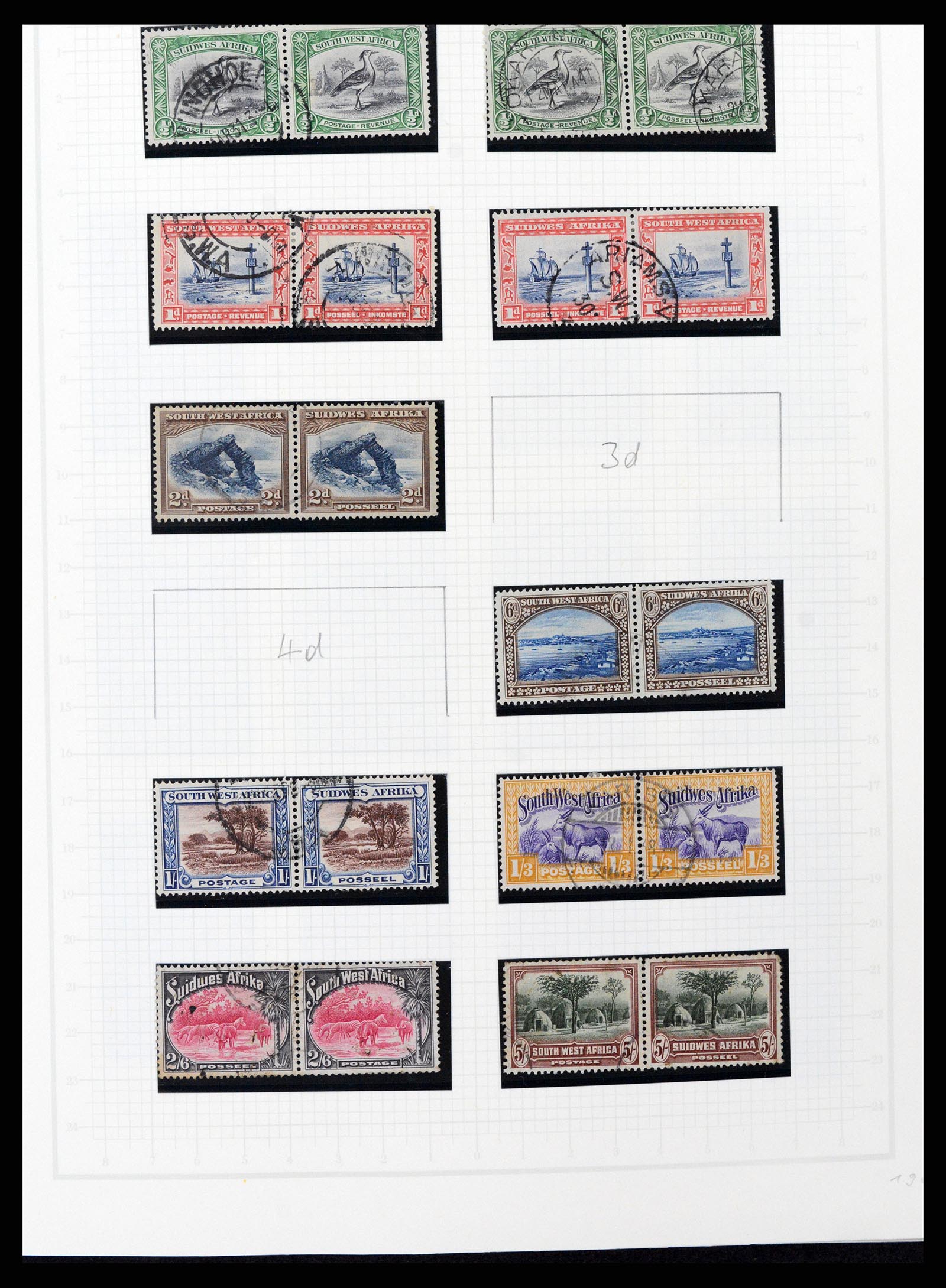 37620 013 - Postzegelverzameling 37620 Zuid West Afrika 1923-1990.