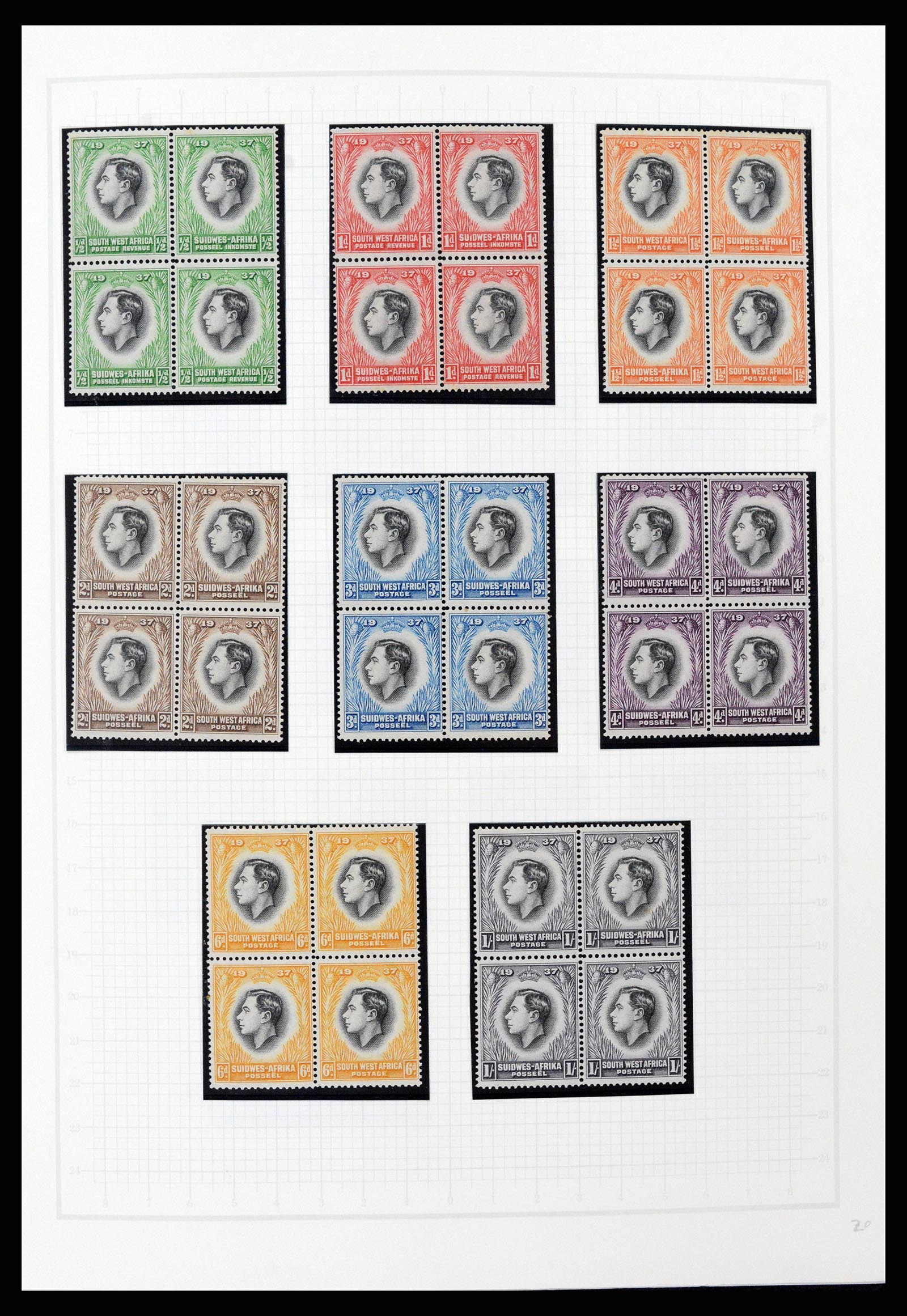 37620 019 - Postzegelverzameling 37620 Zuid West Afrika 1923-1990.