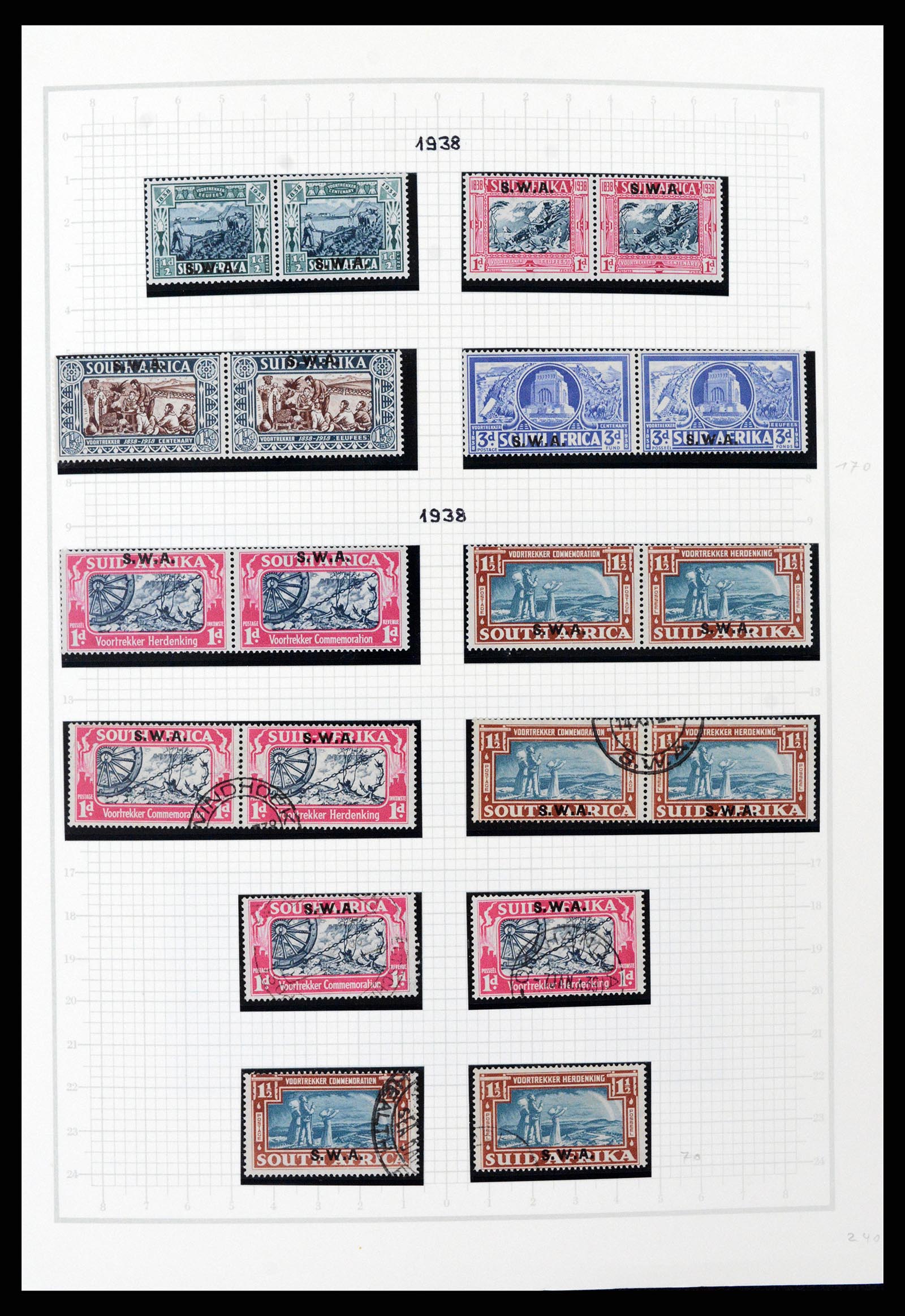 37620 022 - Postzegelverzameling 37620 Zuid West Afrika 1923-1990.