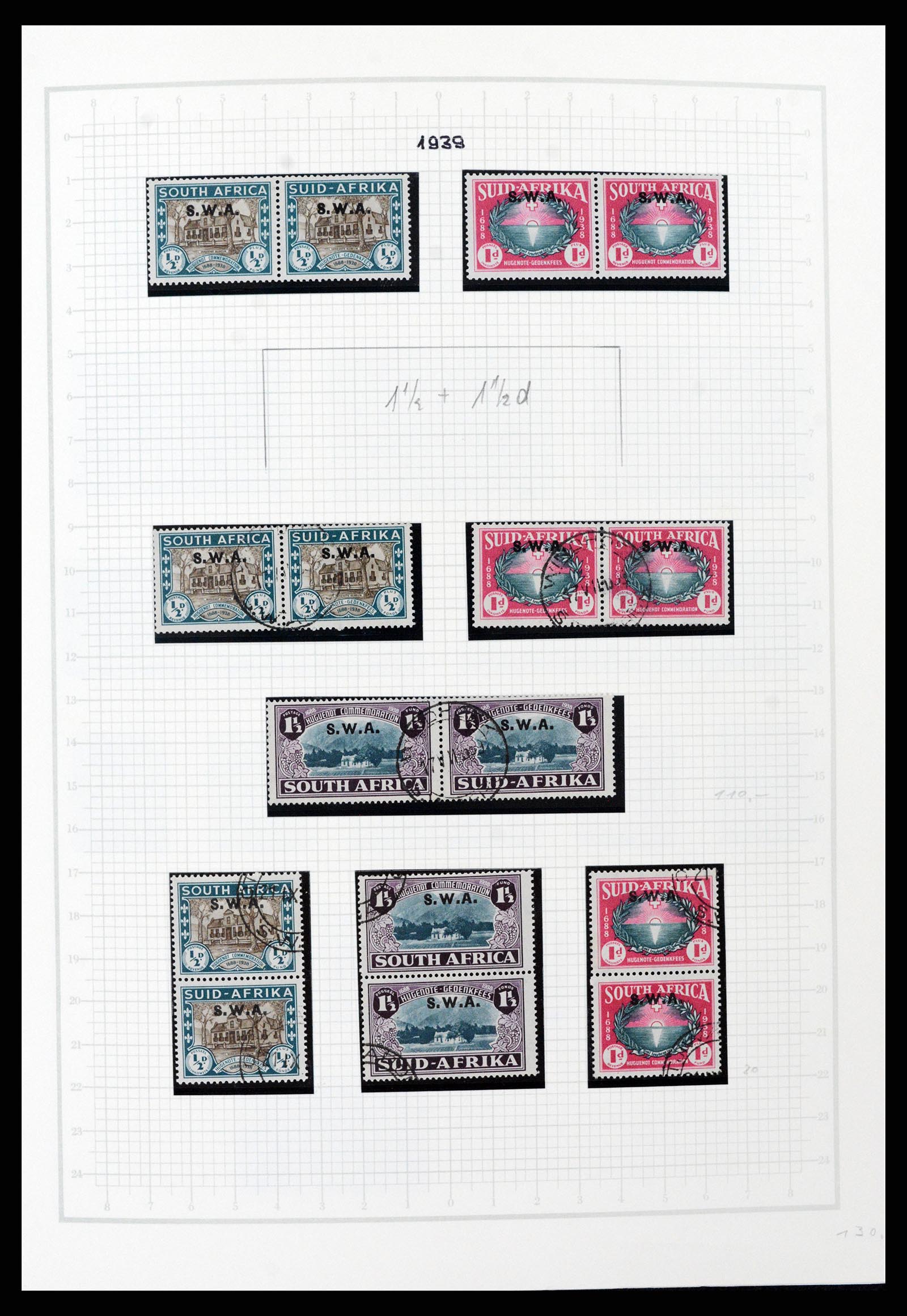 37620 023 - Postzegelverzameling 37620 Zuid West Afrika 1923-1990.