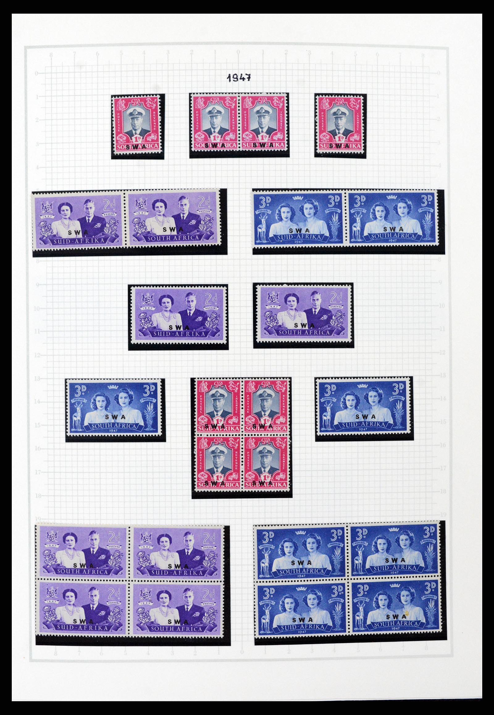 37620 029 - Postzegelverzameling 37620 Zuid West Afrika 1923-1990.
