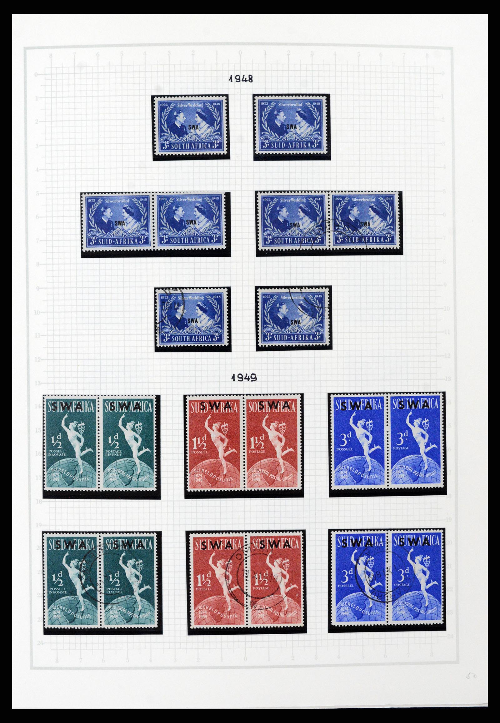 37620 031 - Postzegelverzameling 37620 Zuid West Afrika 1923-1990.