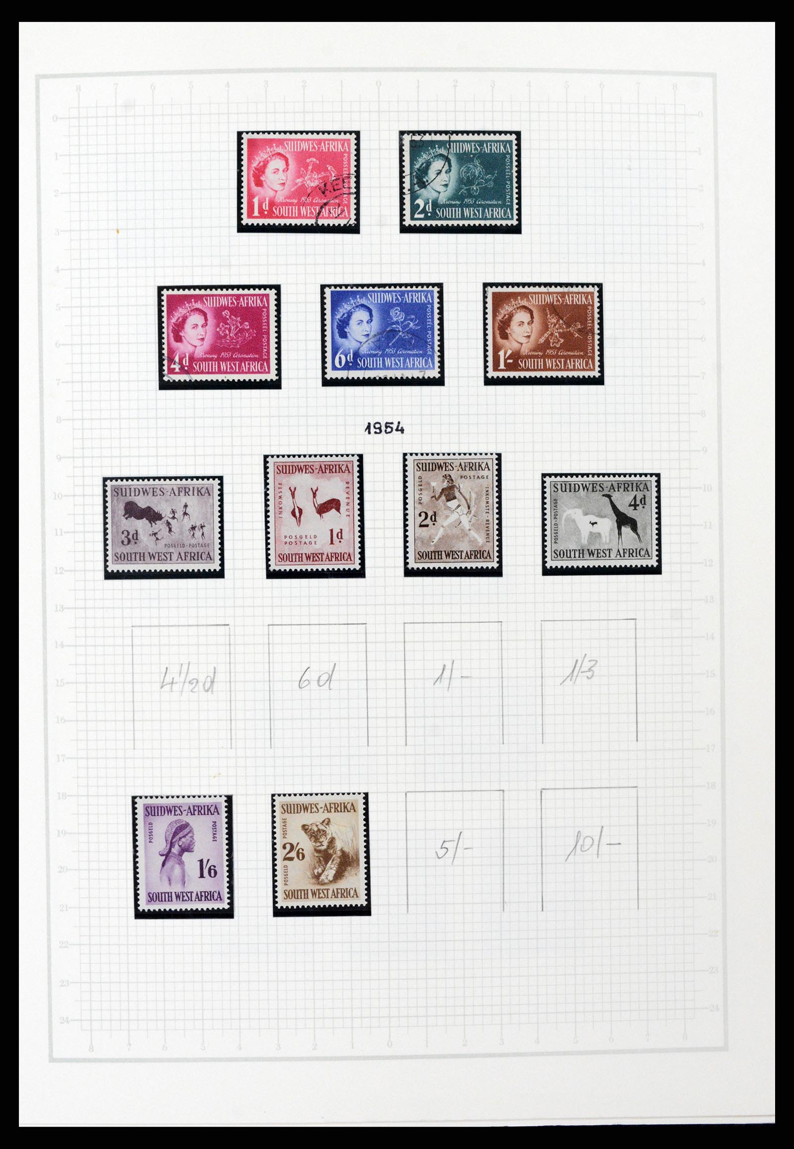 37620 034 - Postzegelverzameling 37620 Zuid West Afrika 1923-1990.