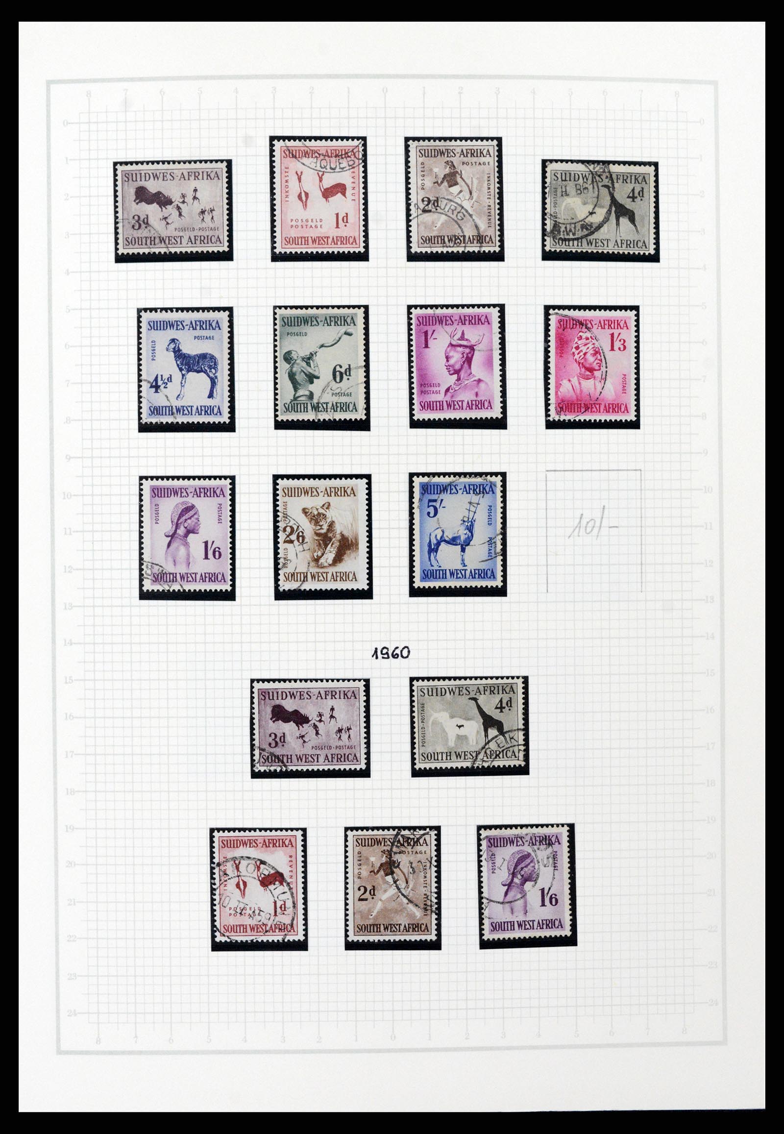 37620 035 - Postzegelverzameling 37620 Zuid West Afrika 1923-1990.