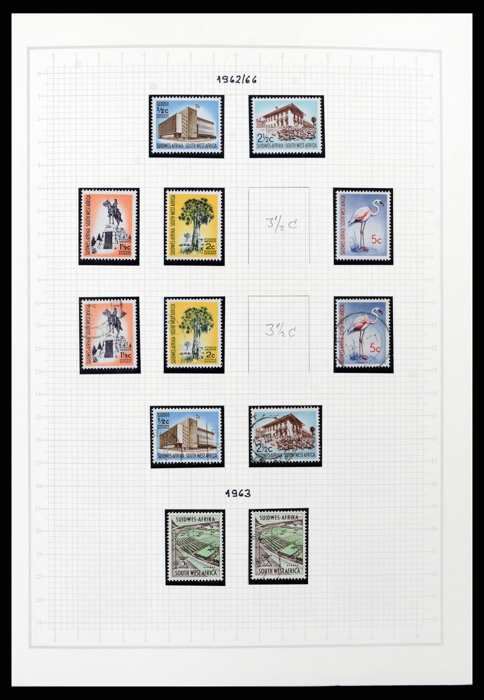 37620 038 - Postzegelverzameling 37620 Zuid West Afrika 1923-1990.