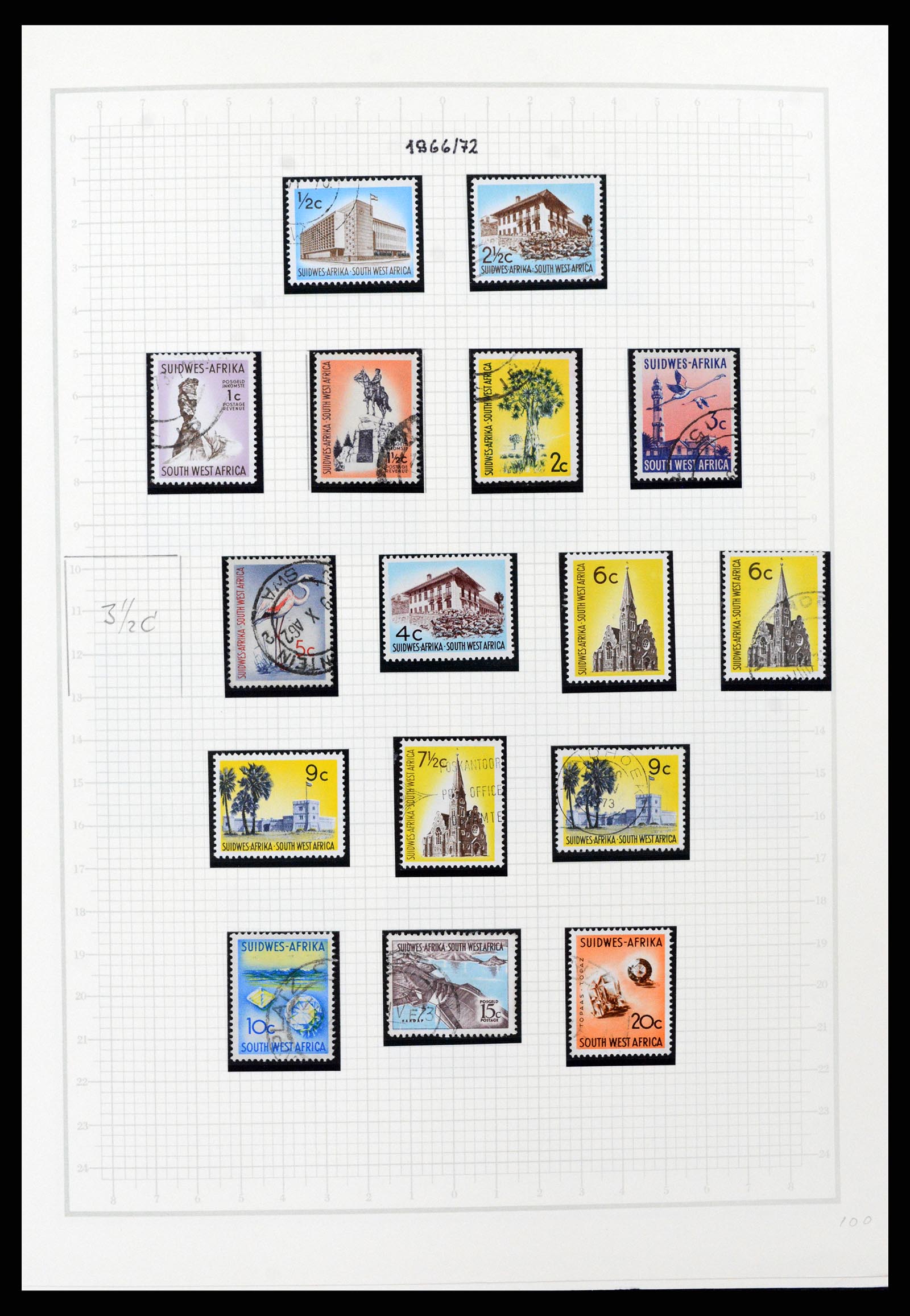 37620 040 - Postzegelverzameling 37620 Zuid West Afrika 1923-1990.