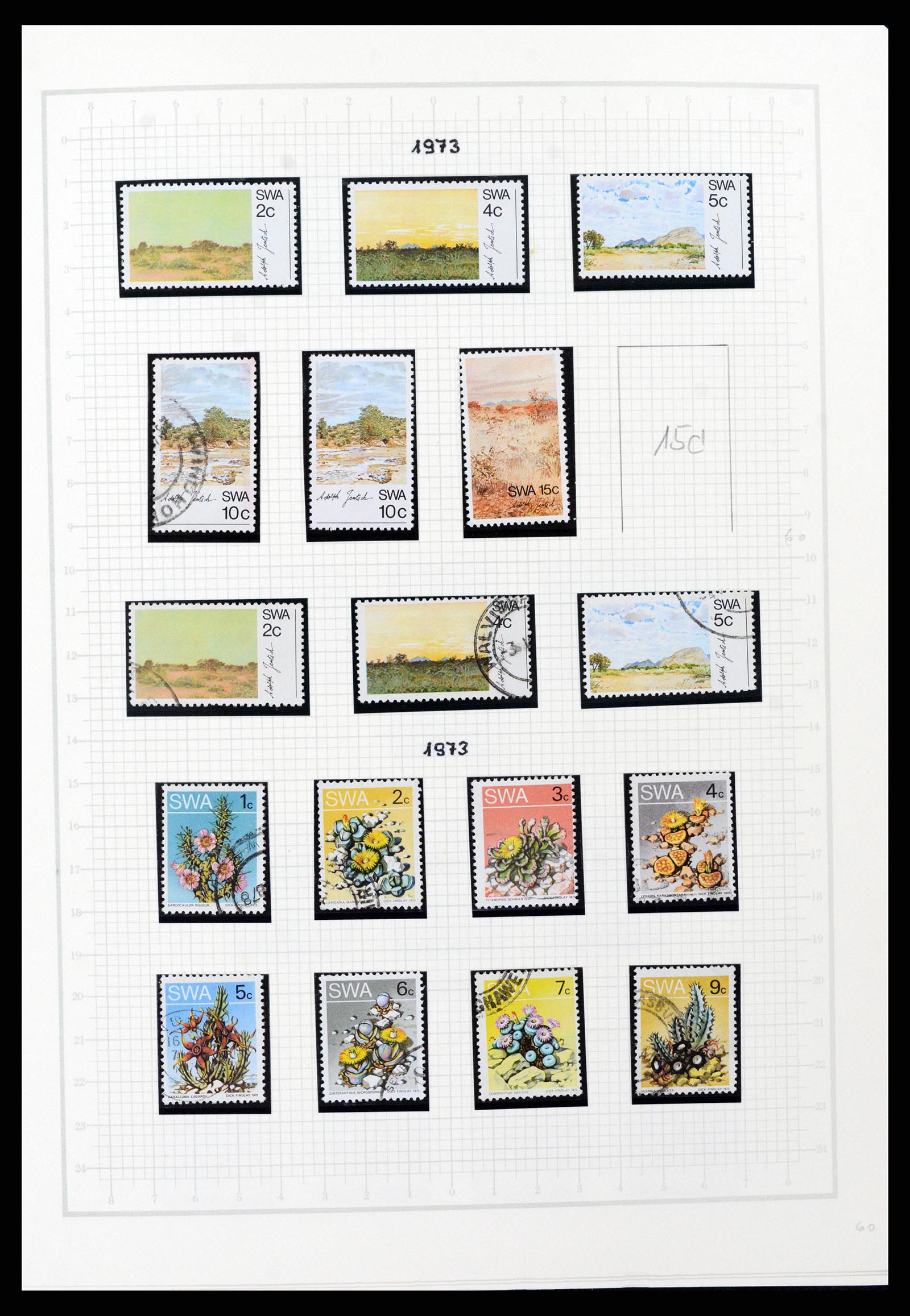37620 044 - Postzegelverzameling 37620 Zuid West Afrika 1923-1990.