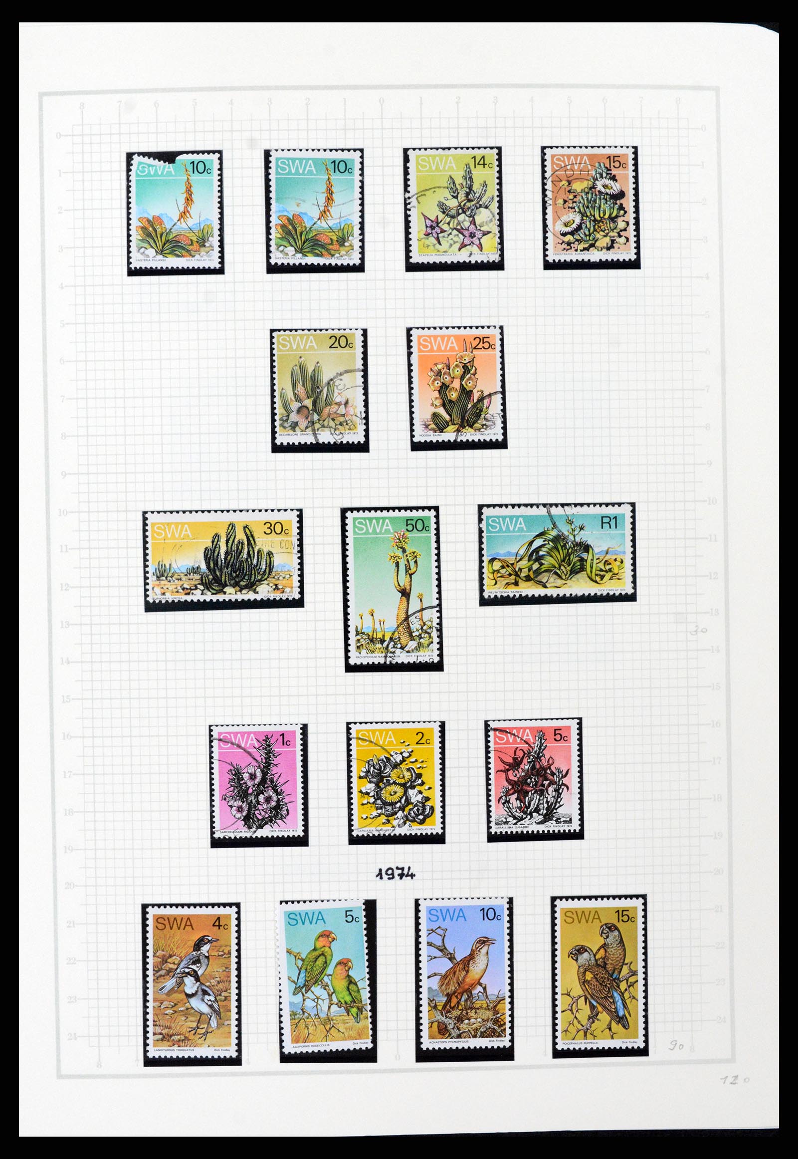 37620 045 - Postzegelverzameling 37620 Zuid West Afrika 1923-1990.
