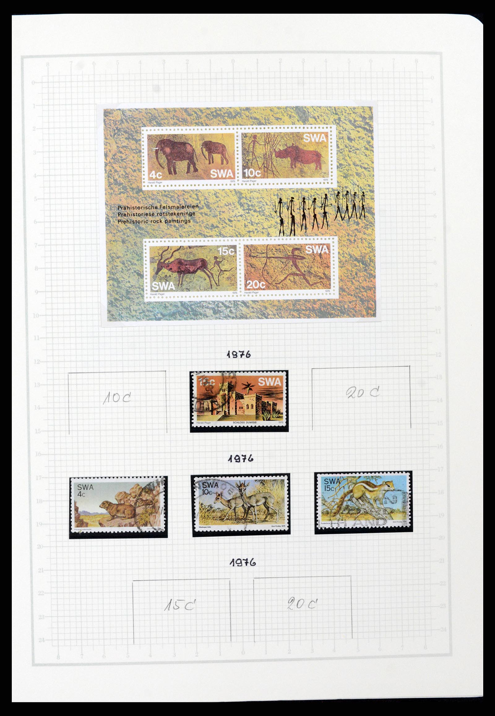 37620 050 - Postzegelverzameling 37620 Zuid West Afrika 1923-1990.