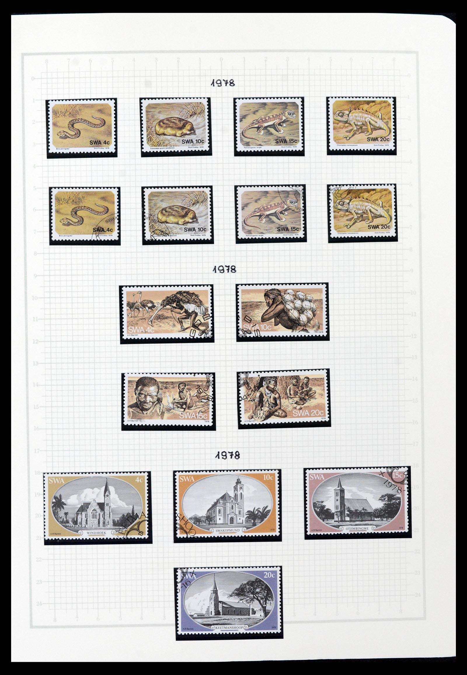 37620 053 - Postzegelverzameling 37620 Zuid West Afrika 1923-1990.