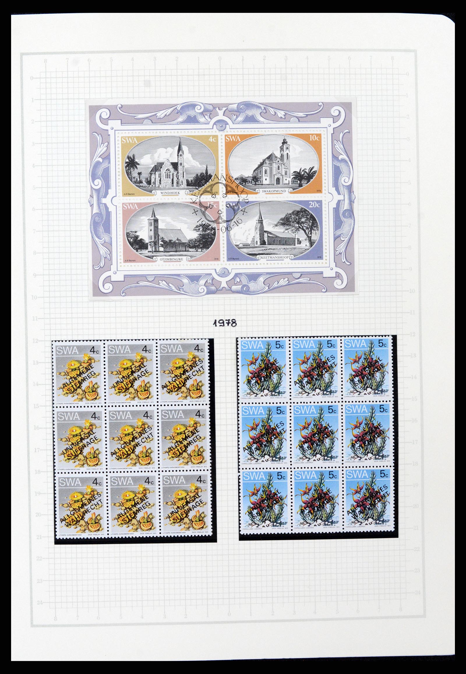 37620 054 - Postzegelverzameling 37620 Zuid West Afrika 1923-1990.