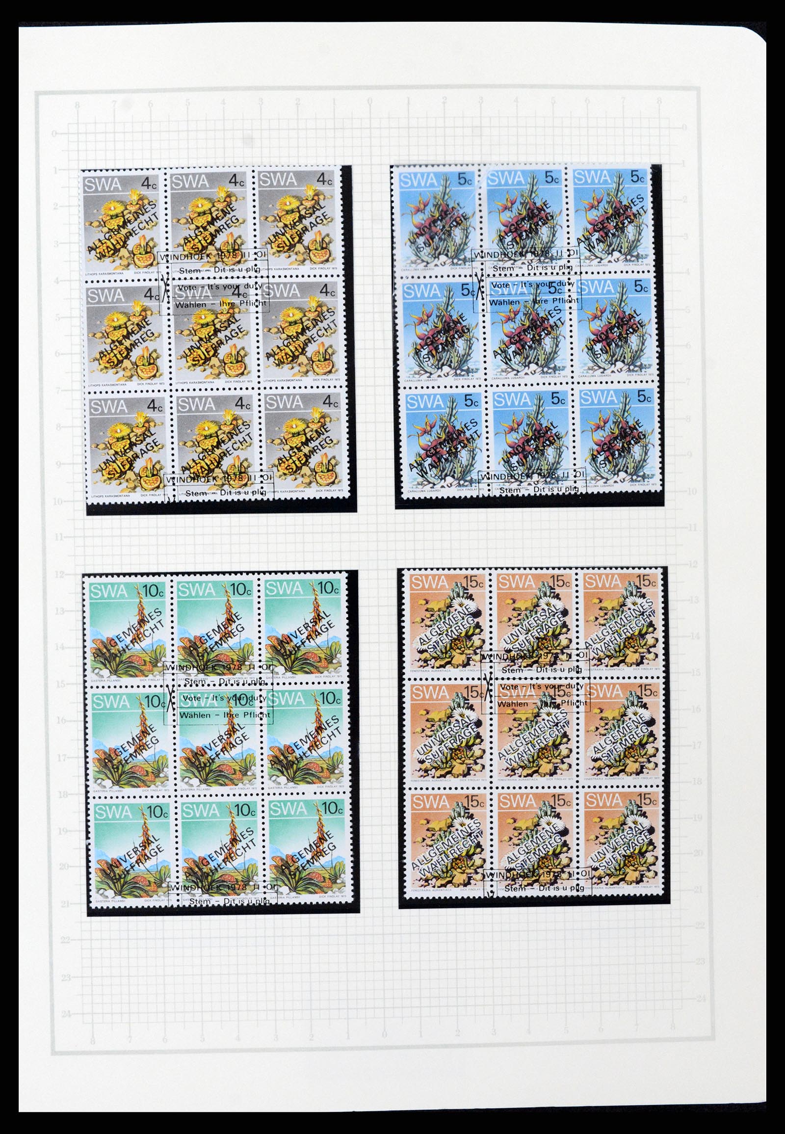 37620 056 - Postzegelverzameling 37620 Zuid West Afrika 1923-1990.
