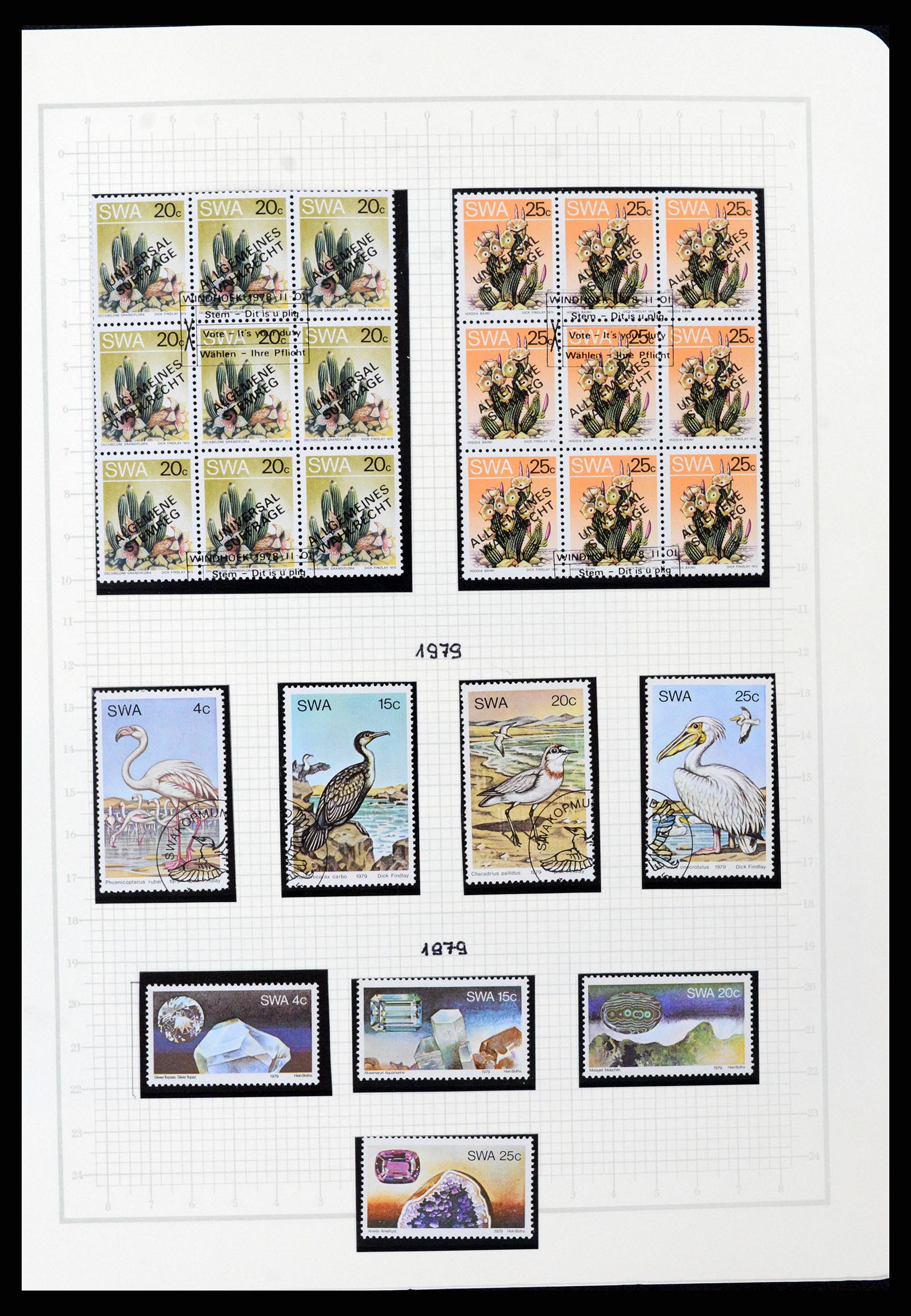 37620 057 - Postzegelverzameling 37620 Zuid West Afrika 1923-1990.