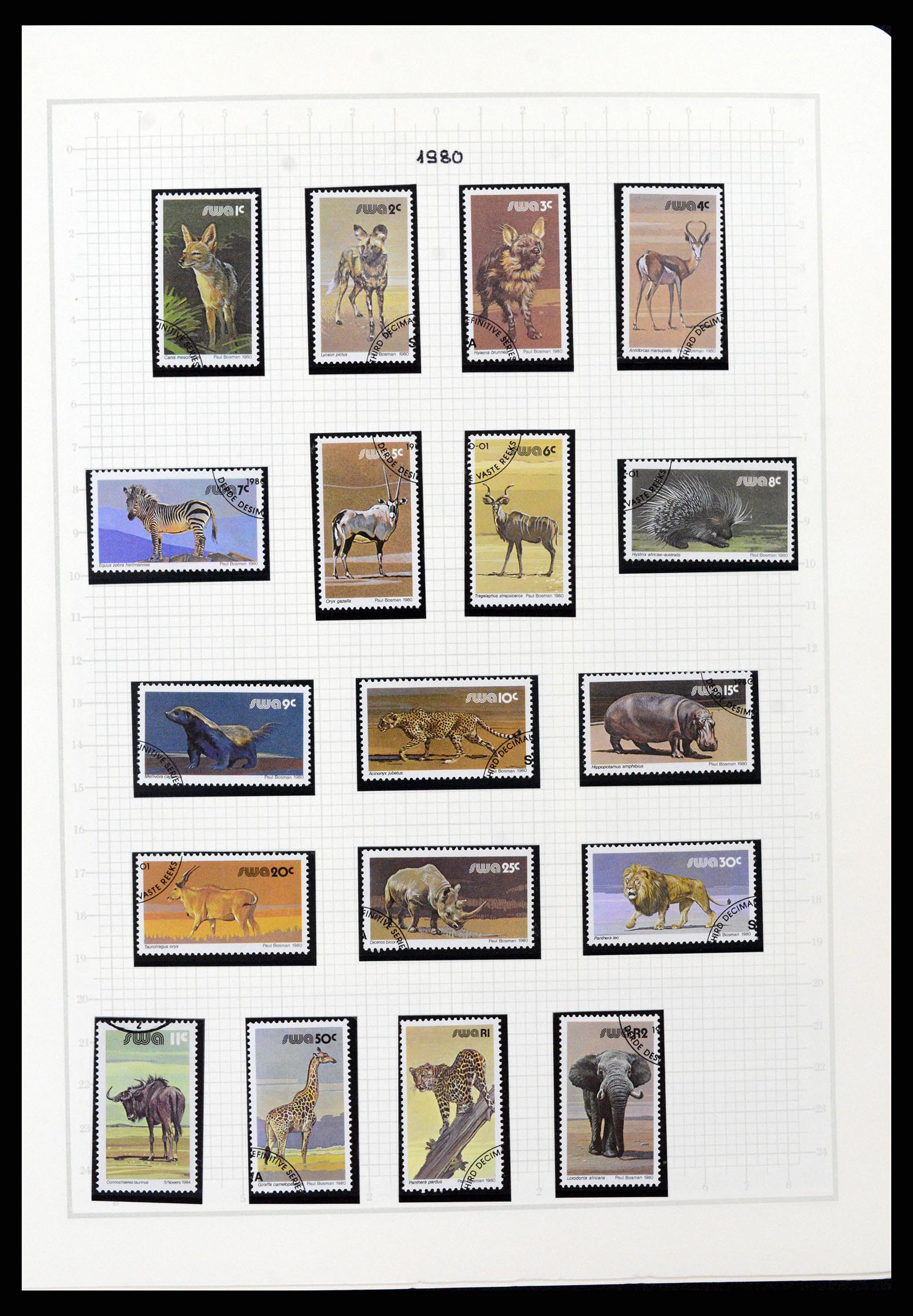 37620 060 - Postzegelverzameling 37620 Zuid West Afrika 1923-1990.