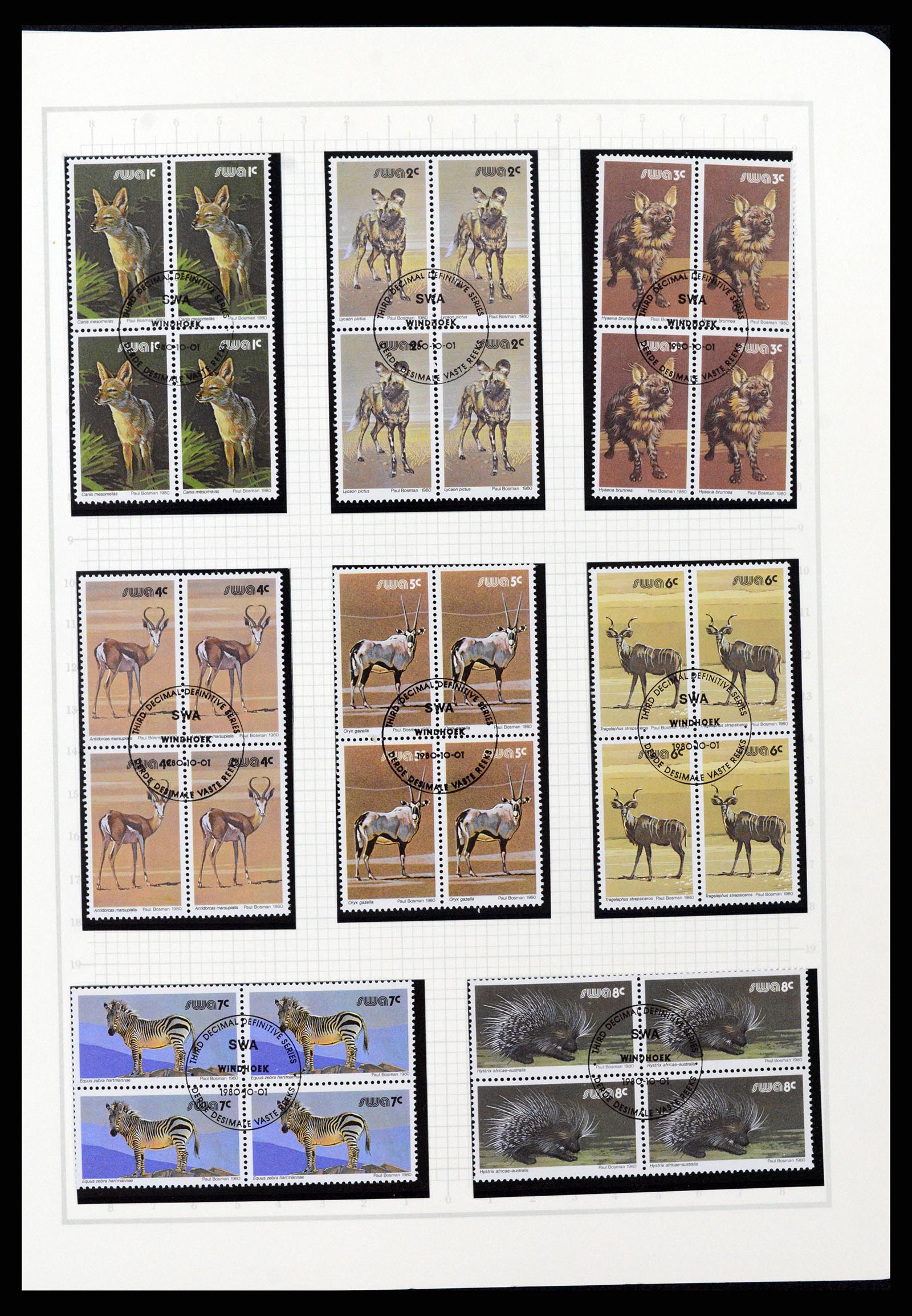 37620 061 - Postzegelverzameling 37620 Zuid West Afrika 1923-1990.