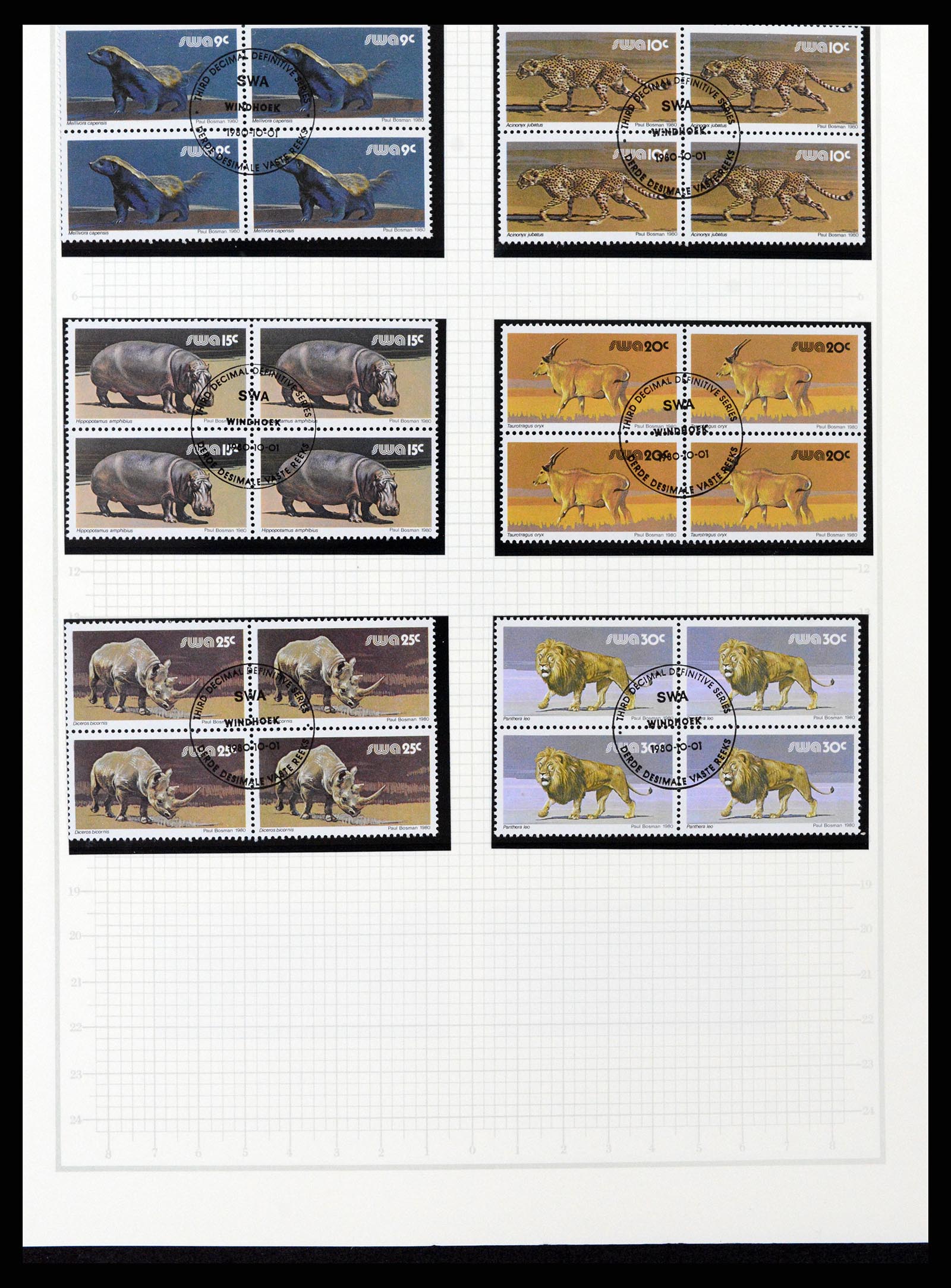 37620 062 - Postzegelverzameling 37620 Zuid West Afrika 1923-1990.
