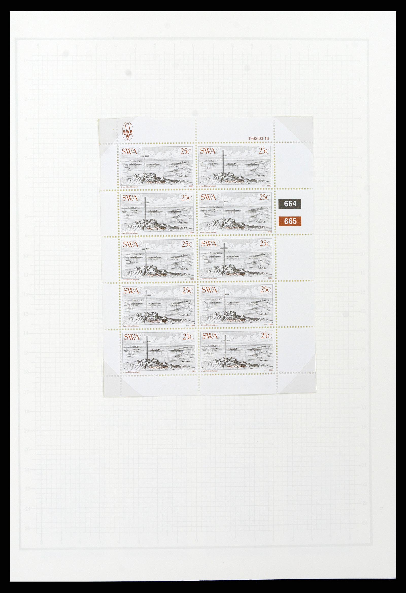 37620 070 - Postzegelverzameling 37620 Zuid West Afrika 1923-1990.