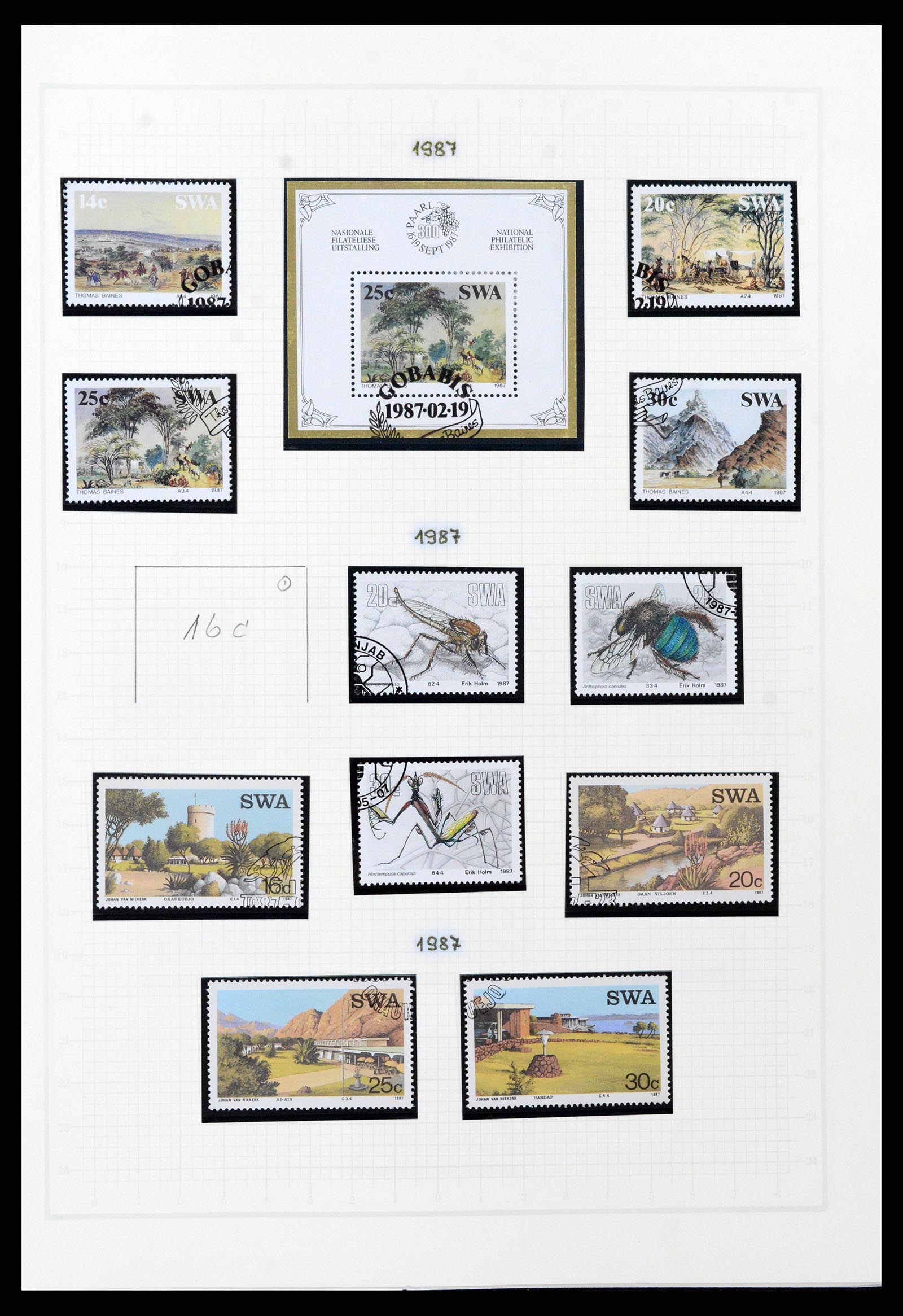 37620 077 - Postzegelverzameling 37620 Zuid West Afrika 1923-1990.