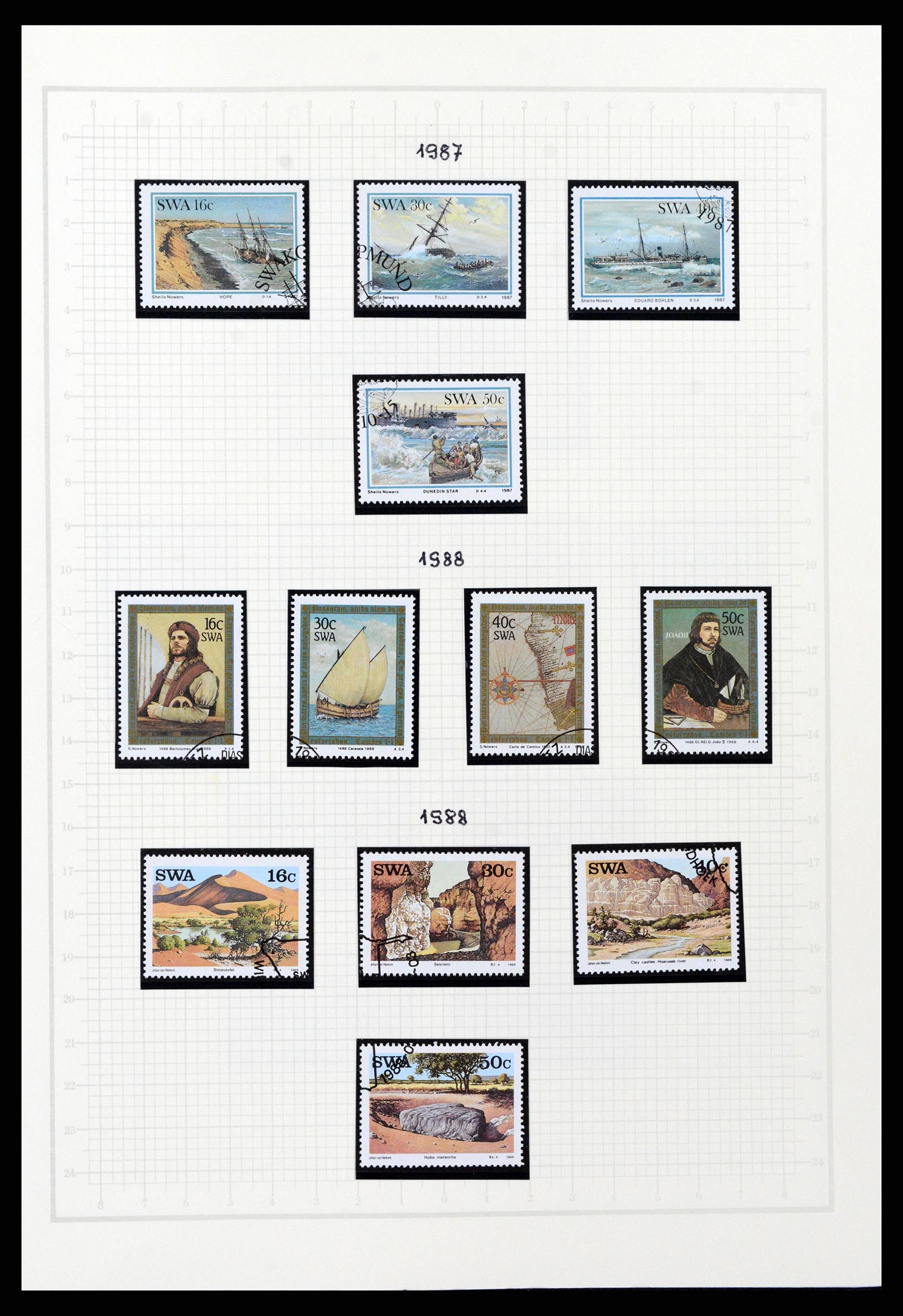 37620 078 - Postzegelverzameling 37620 Zuid West Afrika 1923-1990.