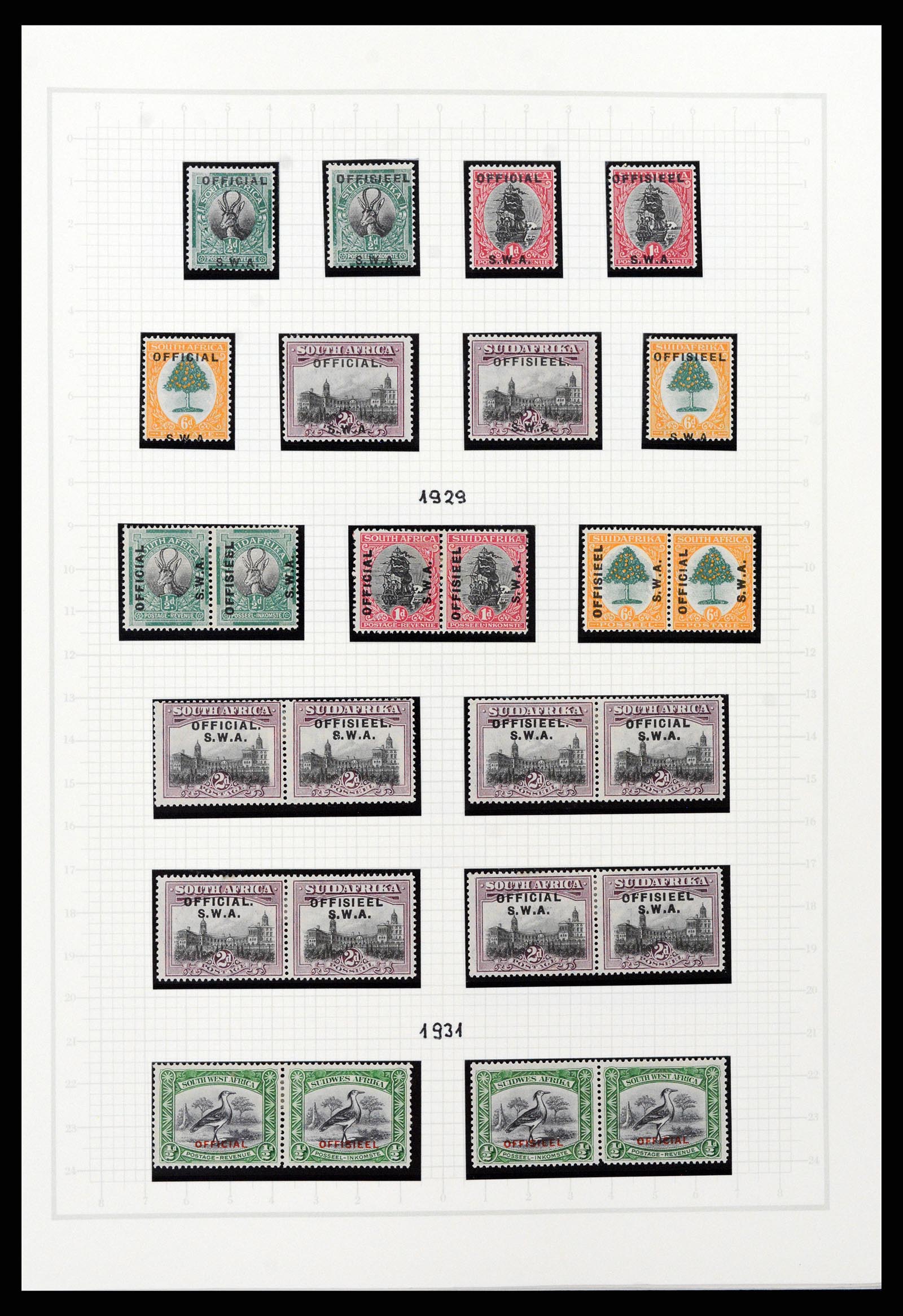 37620 084 - Postzegelverzameling 37620 Zuid West Afrika 1923-1990.
