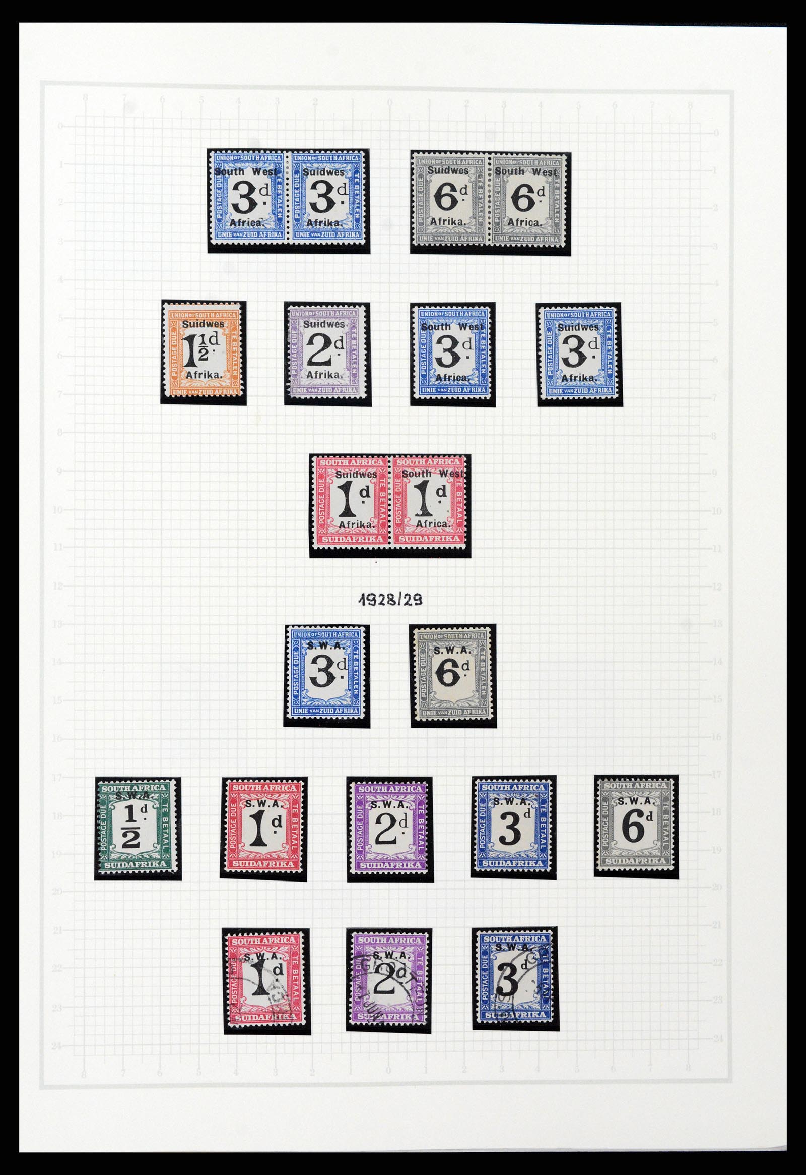 37620 091 - Postzegelverzameling 37620 Zuid West Afrika 1923-1990.